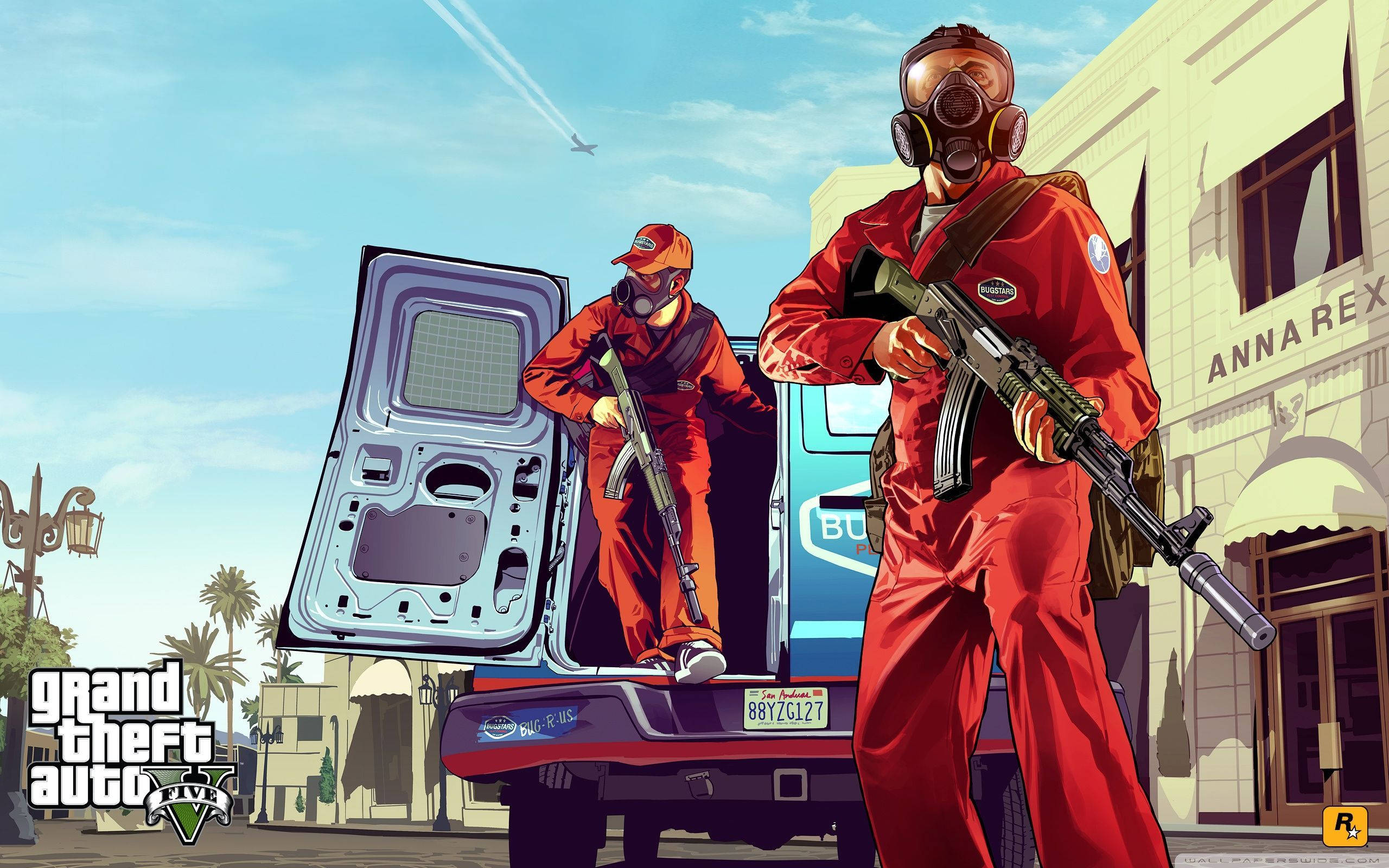 1080p GTA 5 銀行搶劫 壁紙