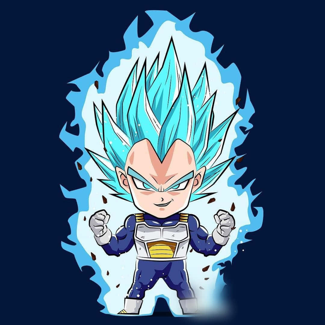 1080x1080 藍髮貝吉塔小版數位插圖 壁紙