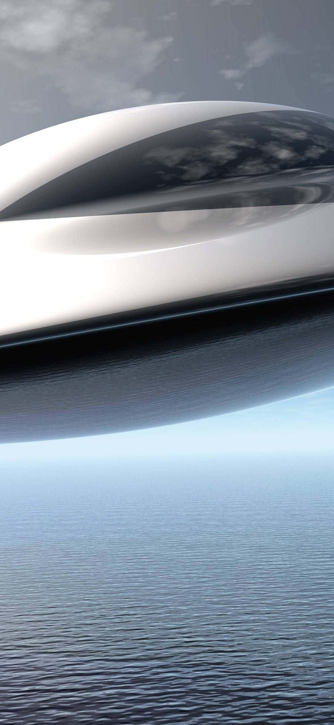 1080x2340 4K 不明飞行物飞船近距离数字艺术 壁紙