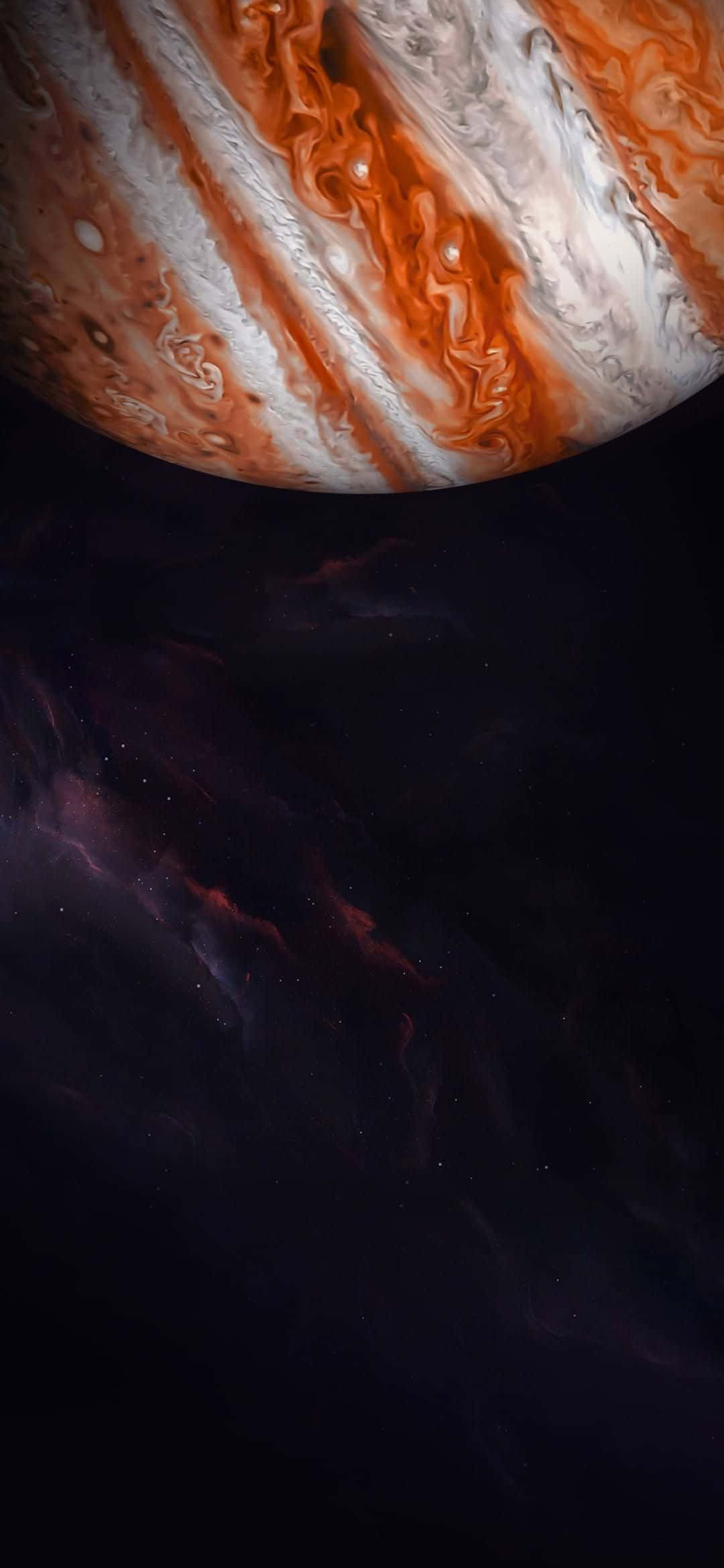 1080x2340 4K 木星斜向數位藝術 壁紙