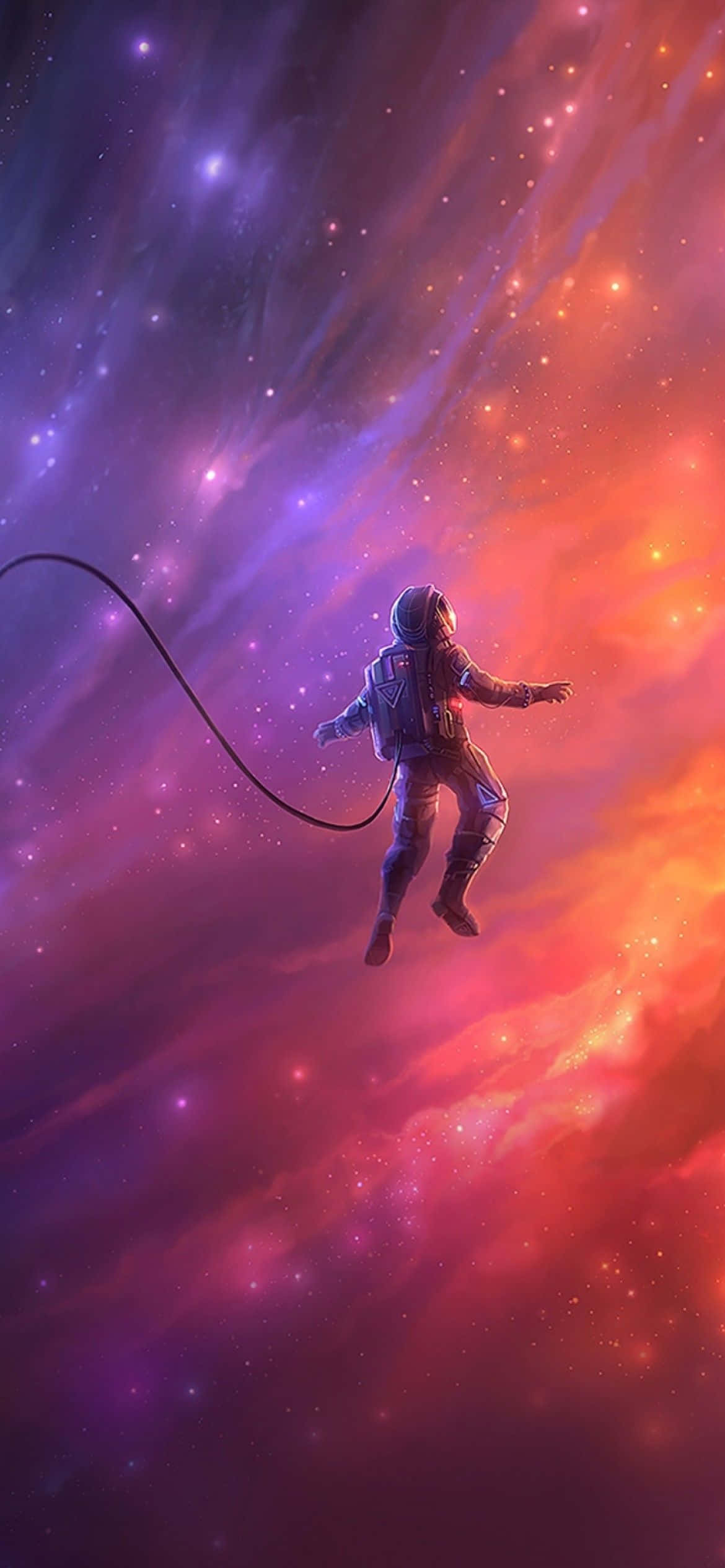 1170x2532 宇航员外太空 壁紙