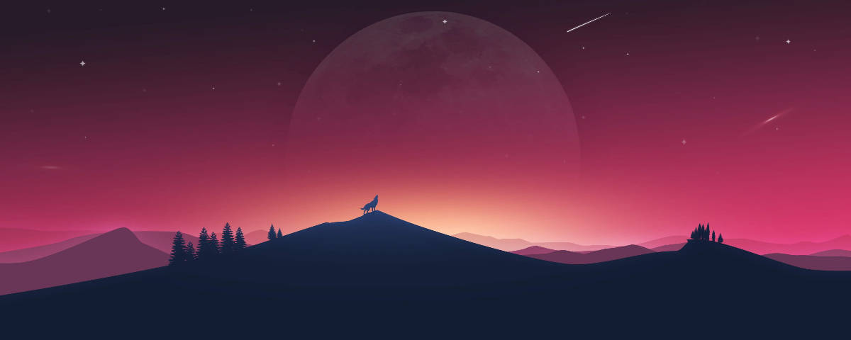 1200x480 嚎叫之狼 壁紙