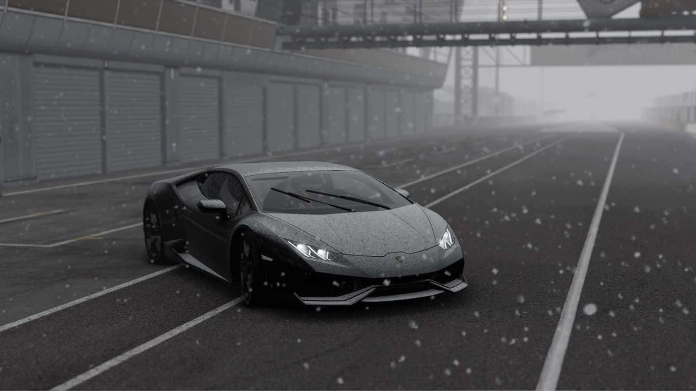 1366x768 專案賽車2 藍寶堅尼Huracán 背景 壁紙