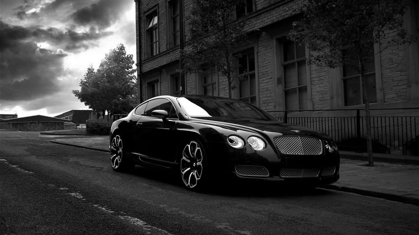 1366x768 Bentley 背景 黑白照片 Bentley Continental GT 壁紙
