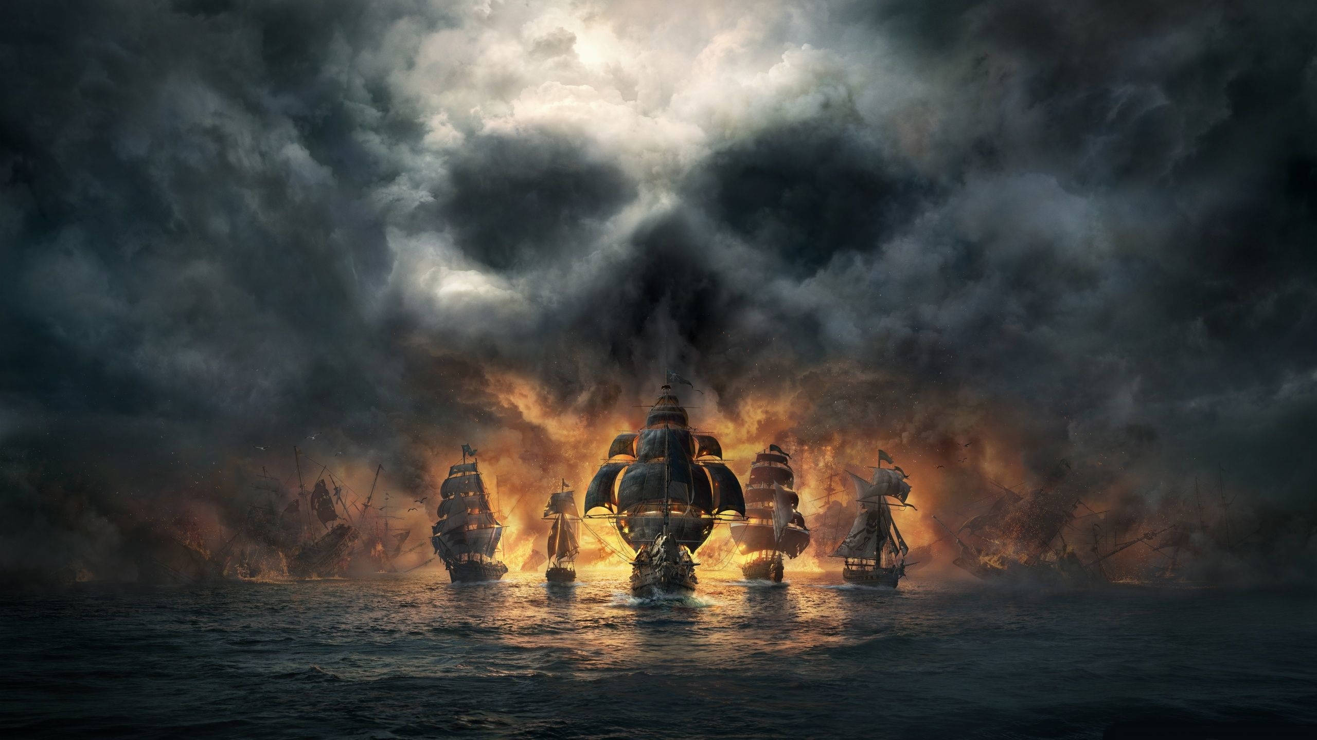 海盜船骷髏煙霧 1440p 遊戲 壁紙