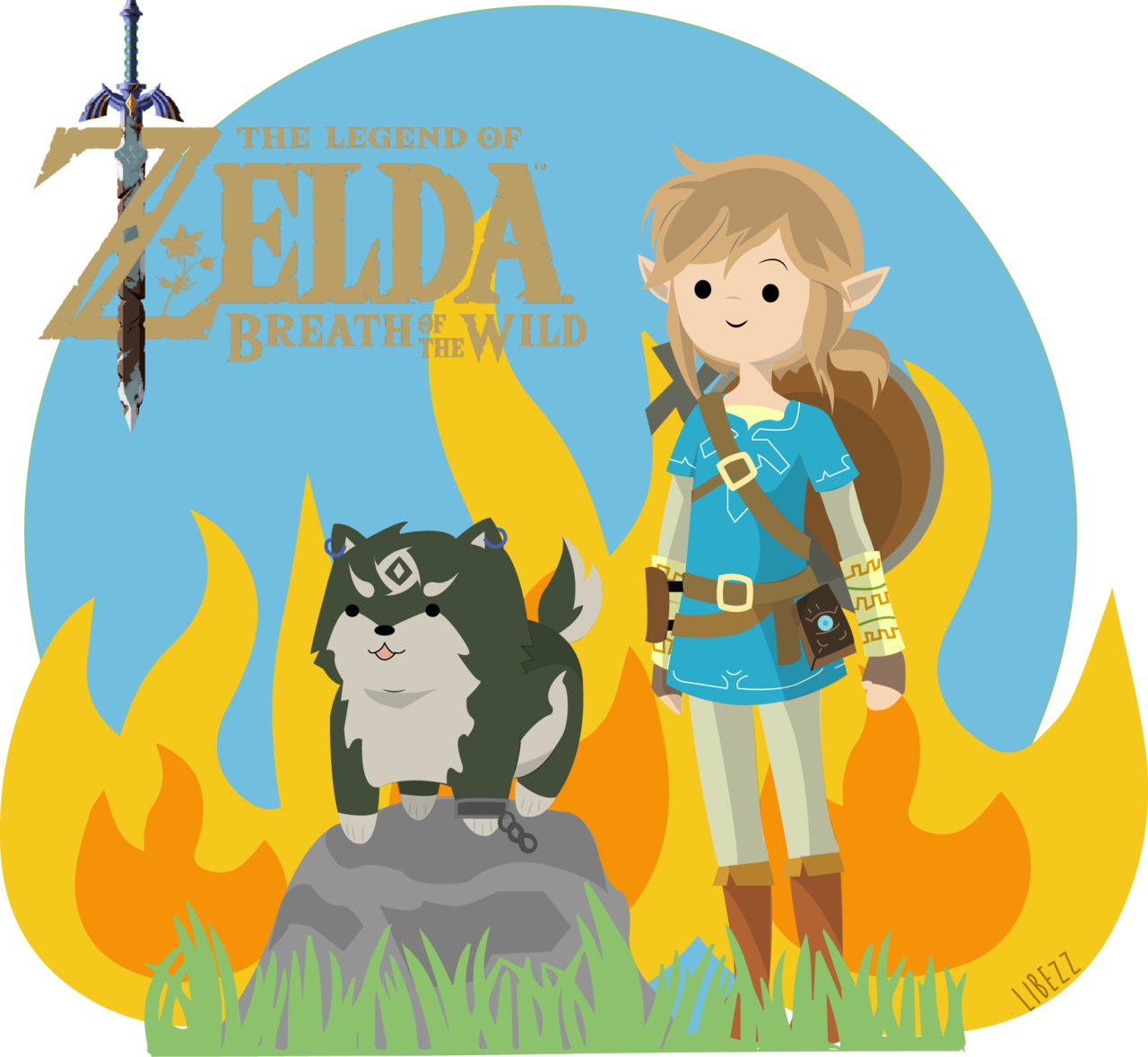 距離《薩爾達傳說：曠野之息》林克與狼林克僅剩19天，HD PNG下載 壁紙