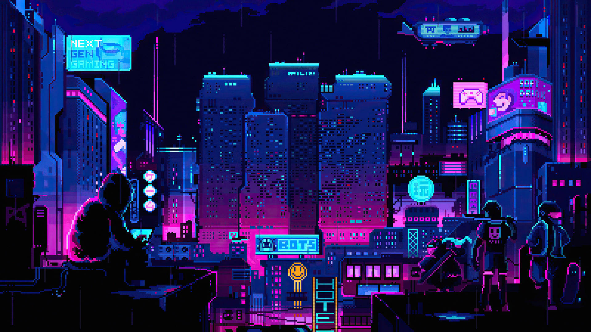 1920 X 1080 電馭叛客城市遊戲桌布 壁紙