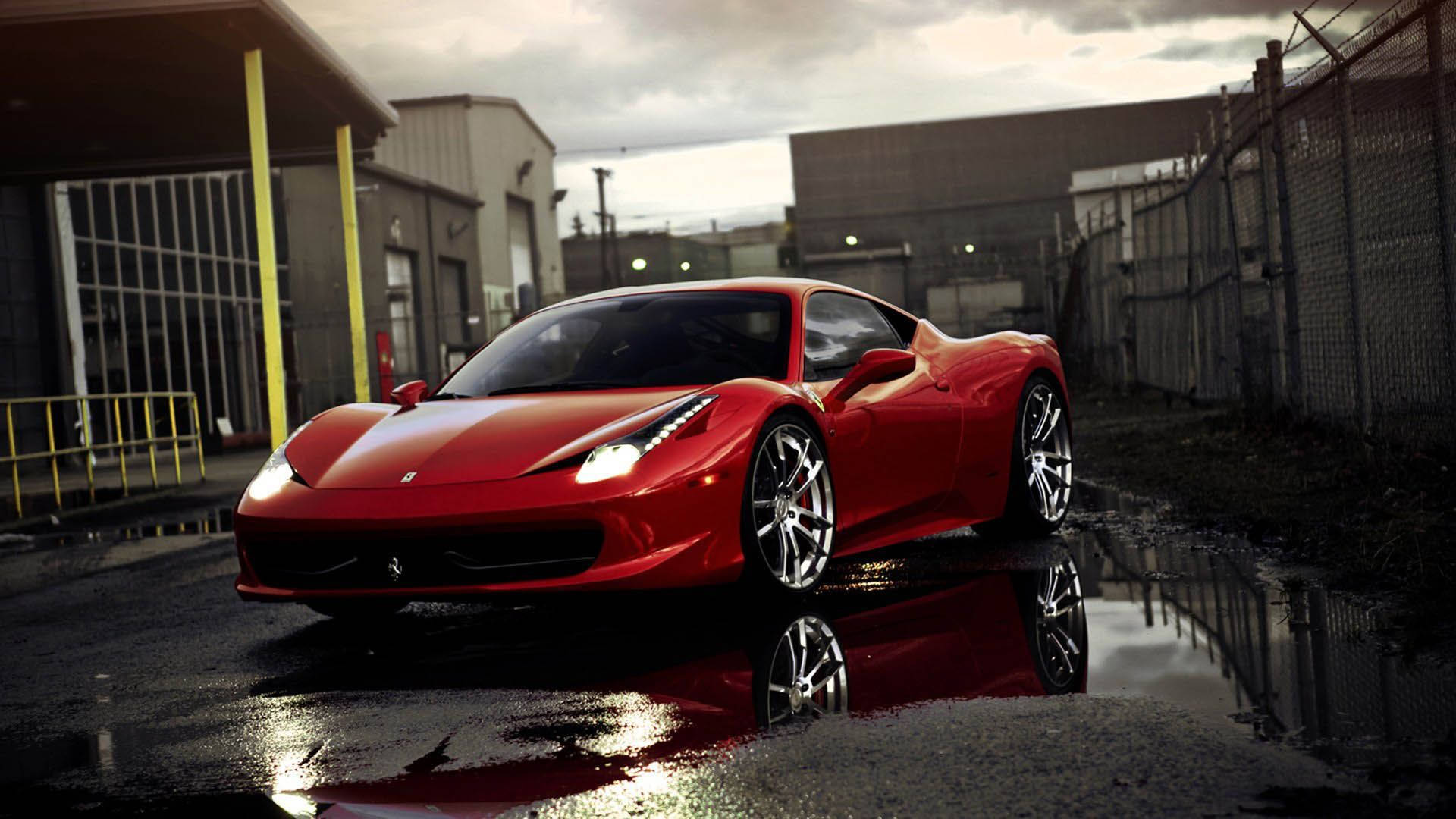 1920x1080 法拉利458 Rosso Corsa 壁紙