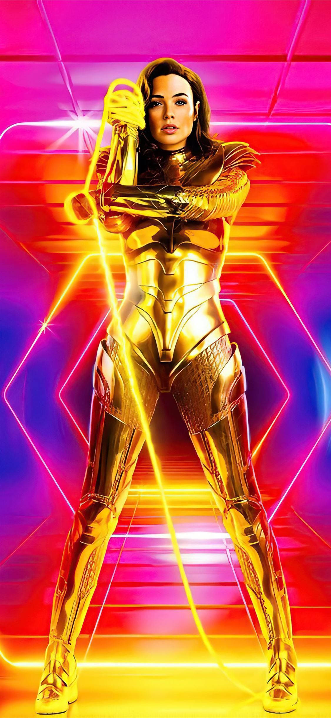 神奇女侠 1984 复古金色铠甲 壁紙