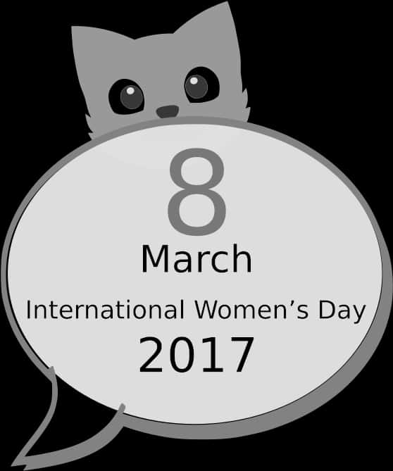 2017年國際婦女節貓咪圖形 壁紙