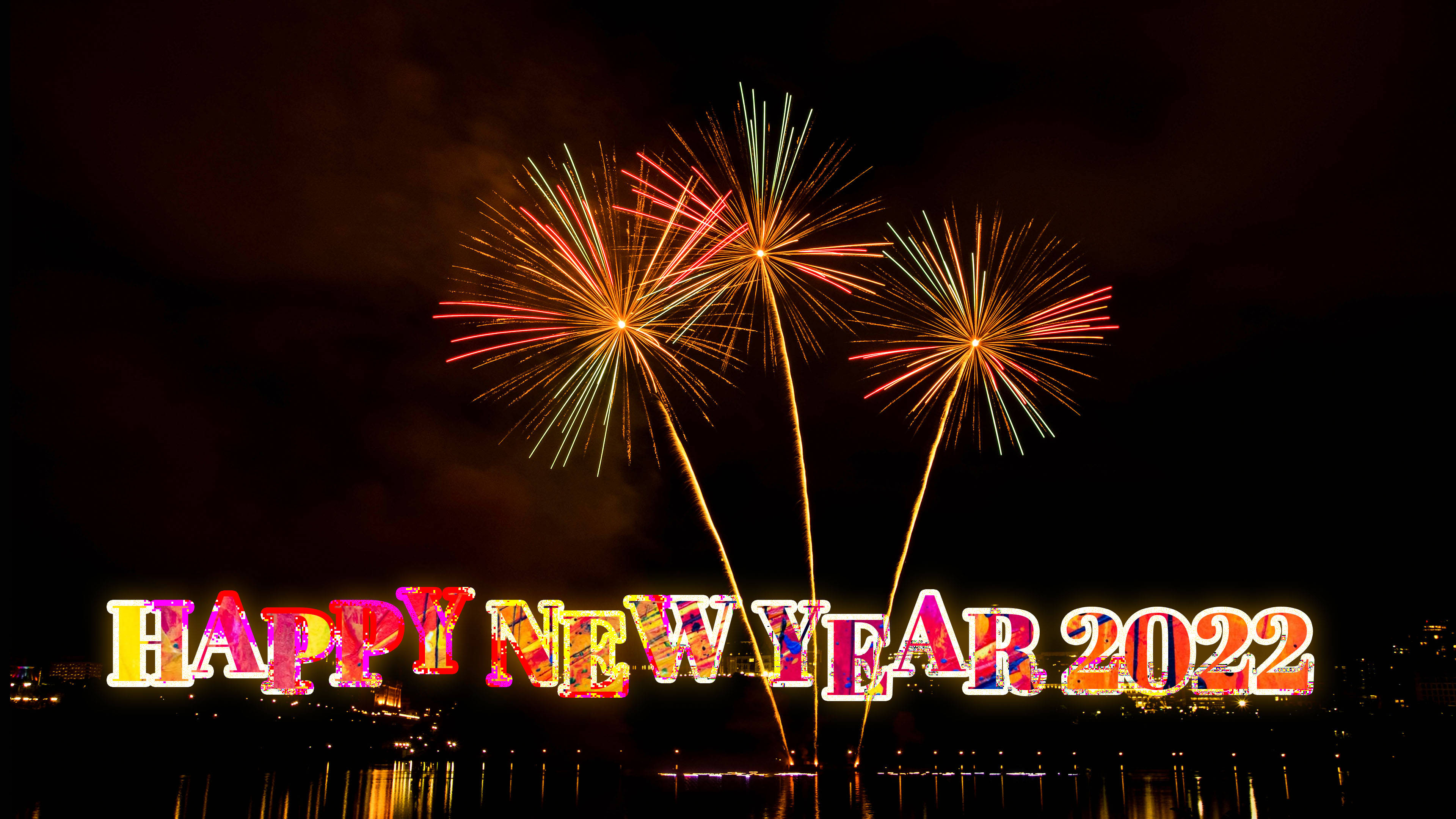 以节日烟花迎接2022 壁紙