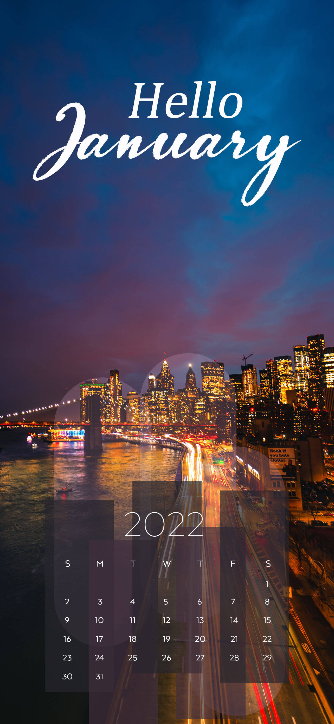 2022年1月城市燈光 壁紙
