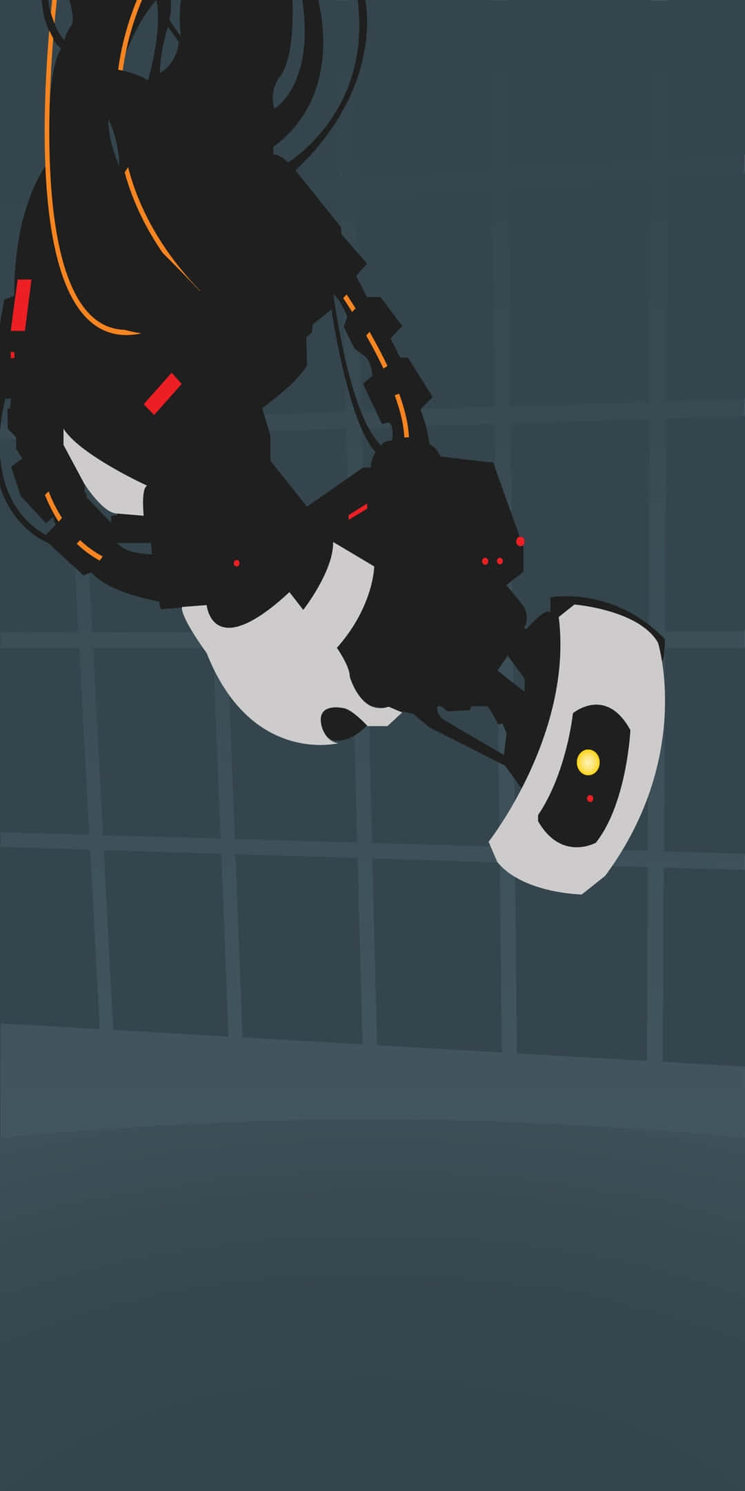 像素3極簡背景 GLAdOS 粉絲繪圖 壁紙
