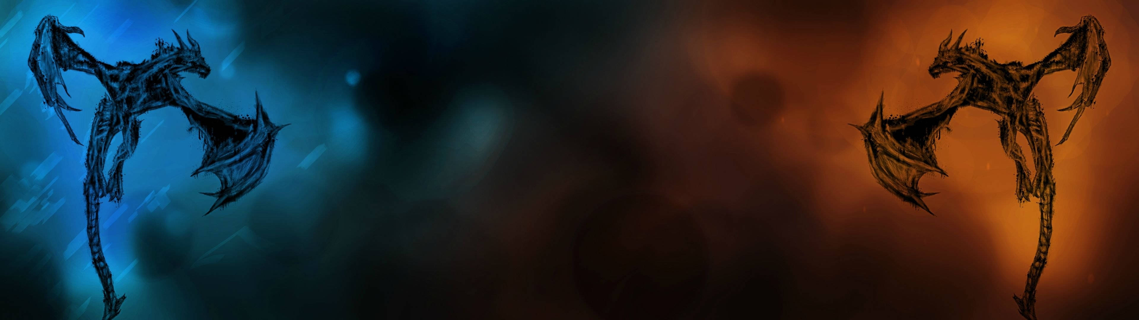 3840x1080 HD 双屏幕龙壁纸 壁紙