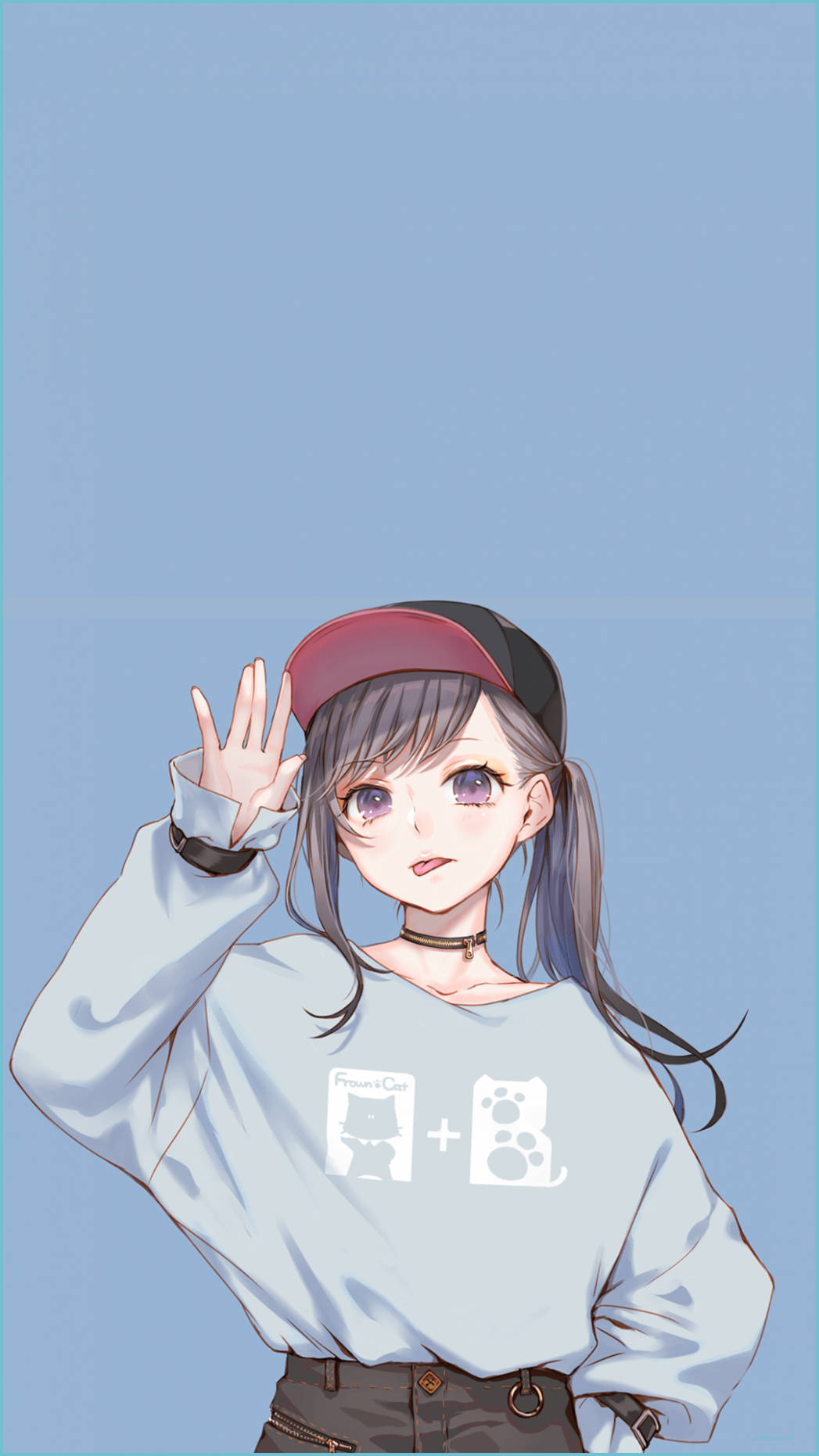 可爱动漫女孩头像 3D艺术作品 壁紙