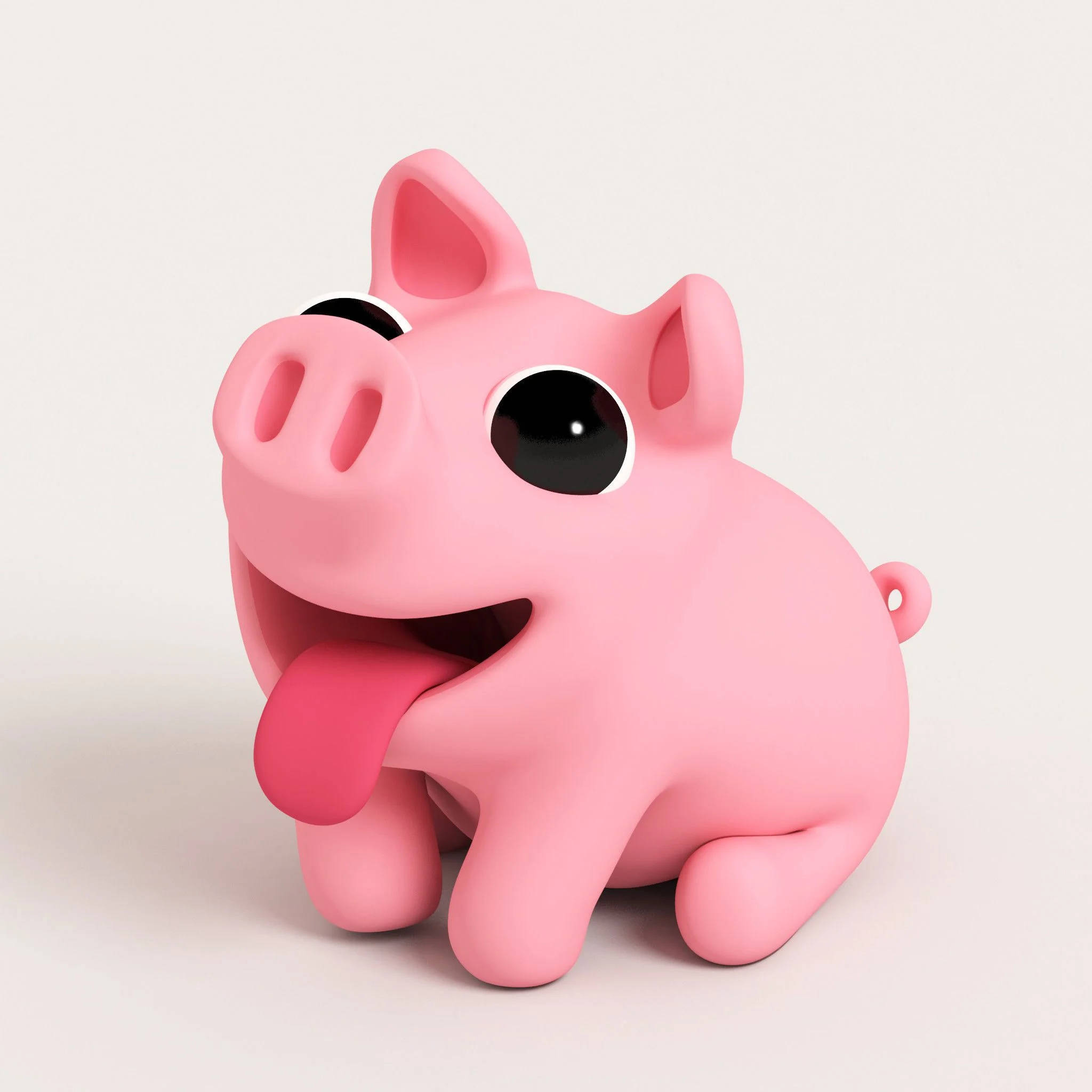可愛3D小豬插畫 壁紙
