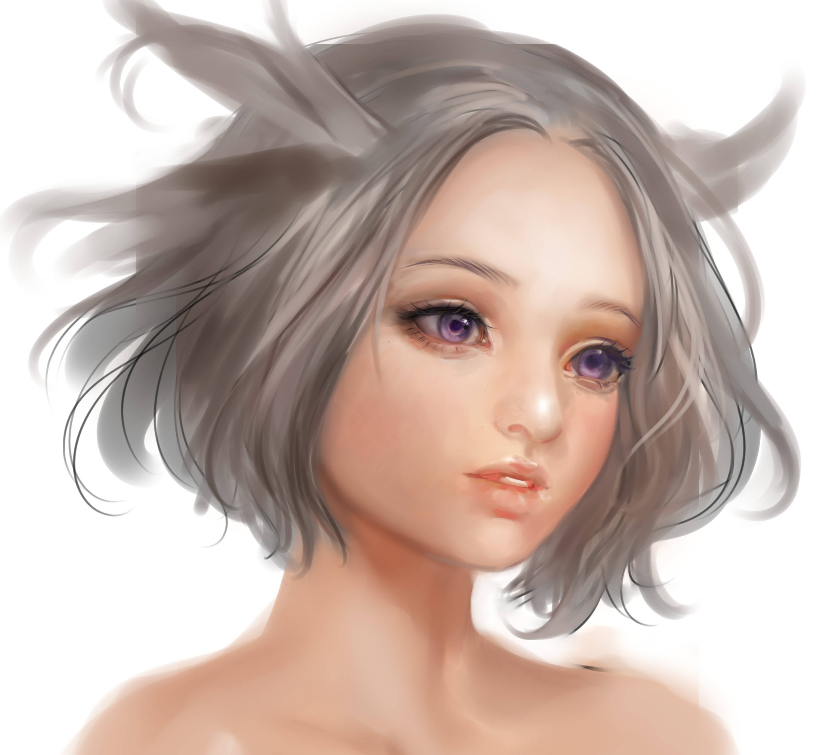 探索這幅3D動漫女孩數位藝術的無限想像 壁紙