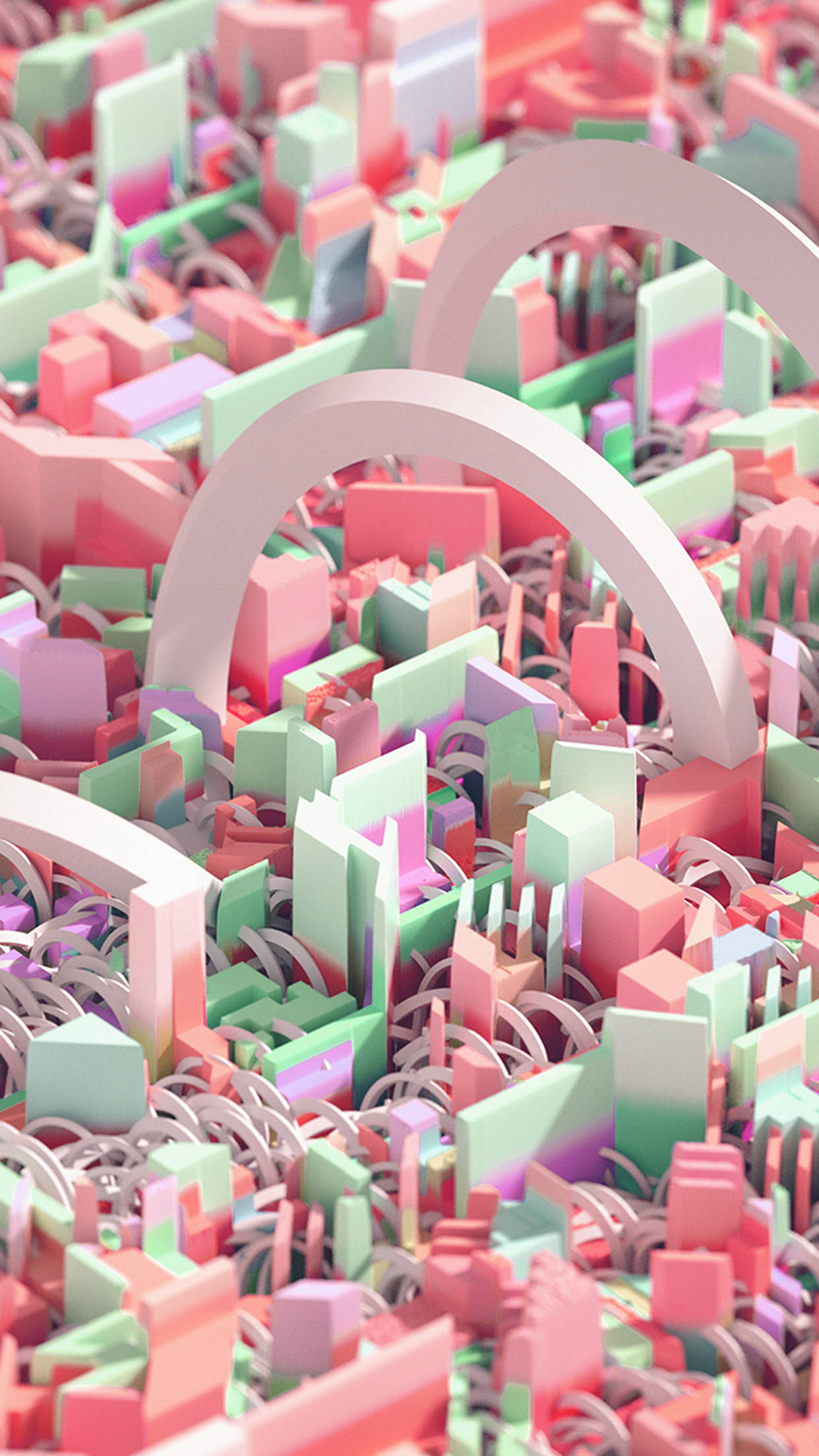 酷炫粉色3D iPhone渲染圖 壁紙