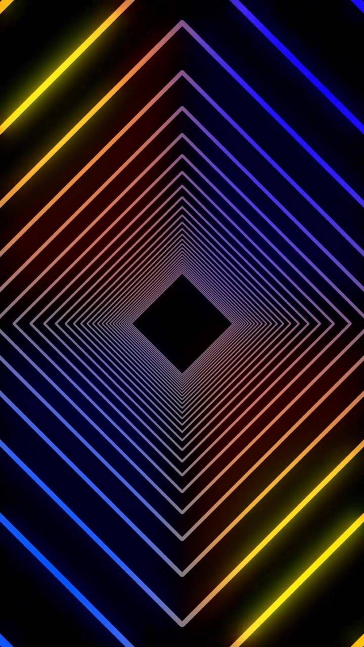 3D手机发光方块幻觉 壁紙