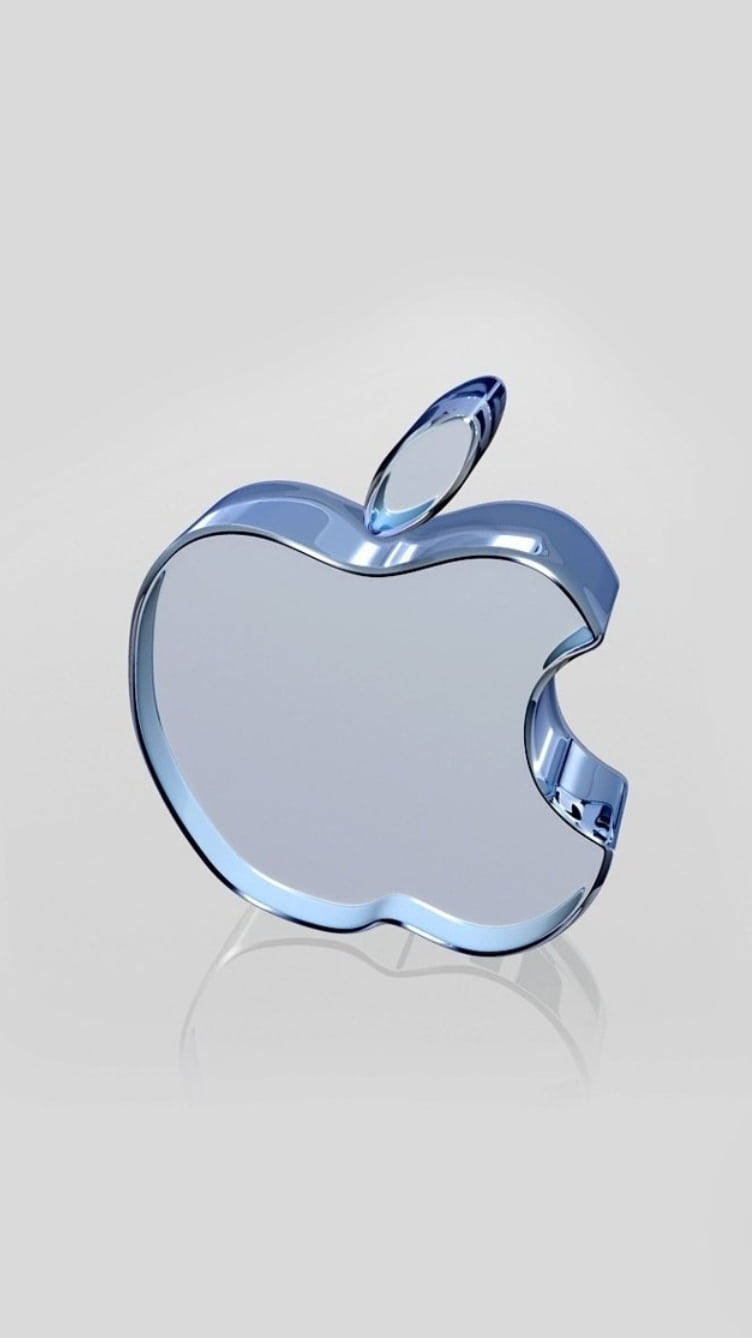 3D玻璃蘋果標誌iPhone 壁紙