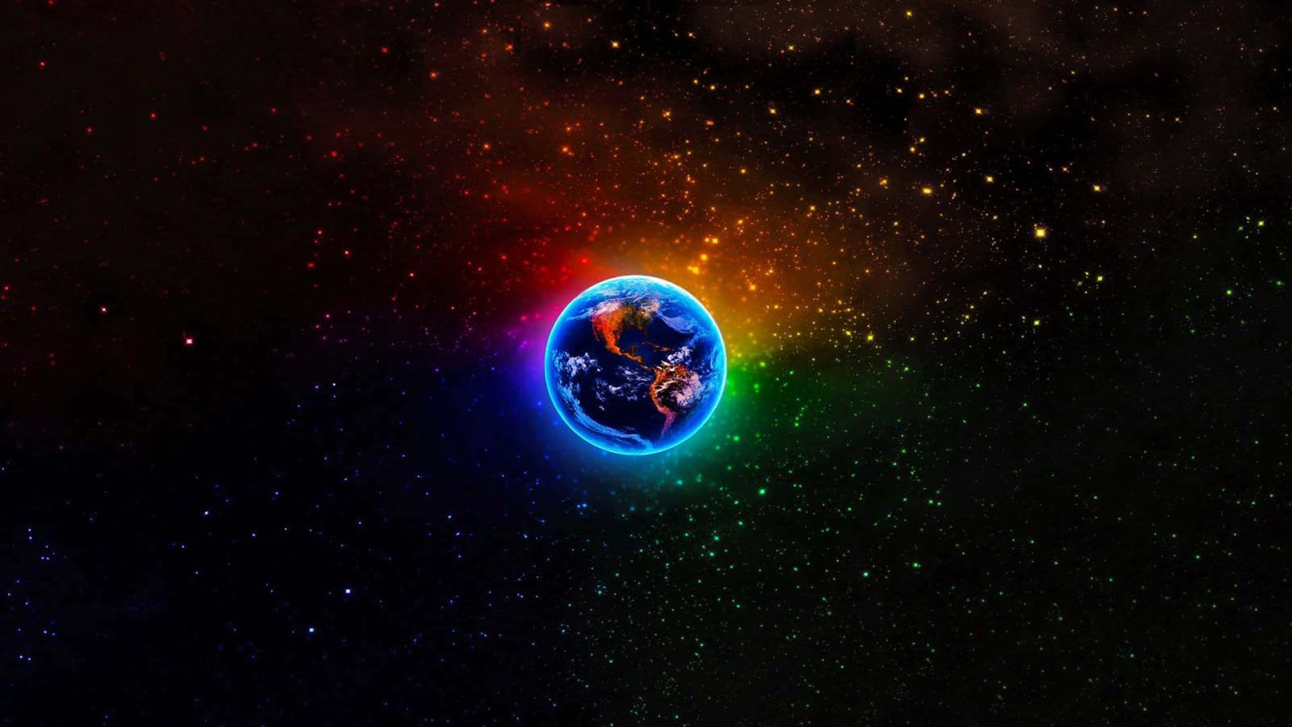 4K 繽紛宇宙地球 壁紙