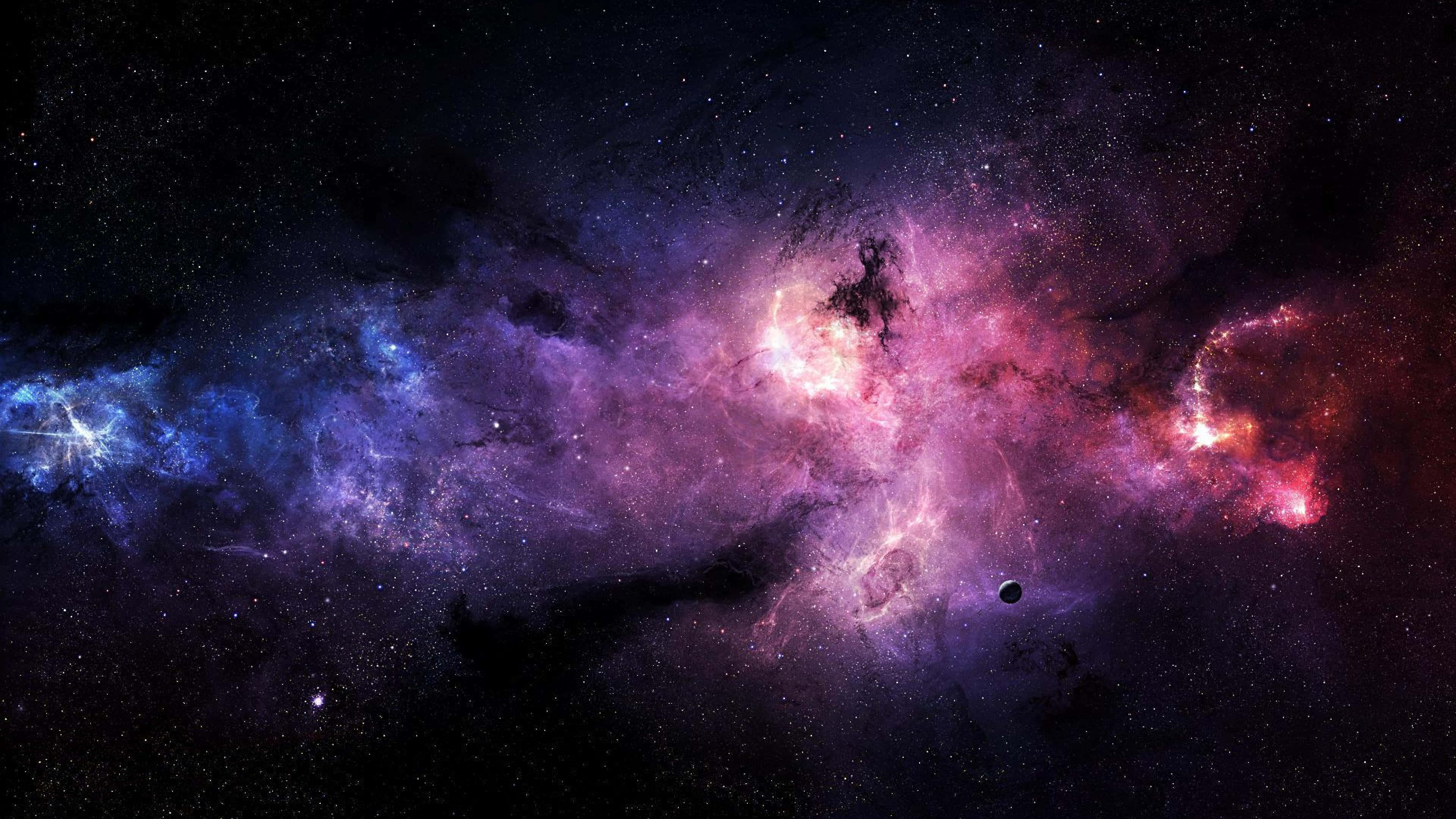 絕美4K太空背景的異世界景觀。 壁紙