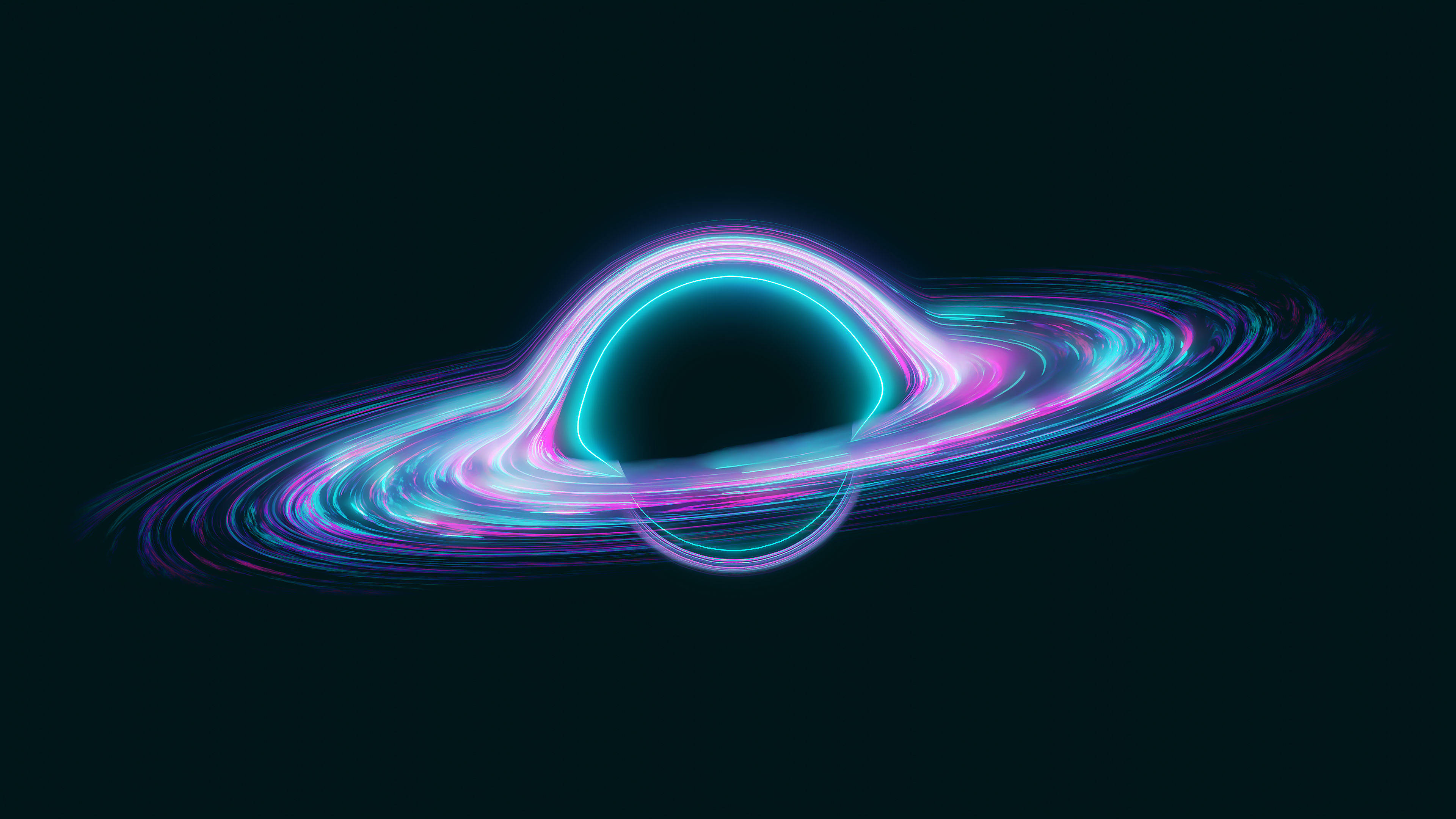 4K 霓虹黑洞 壁紙
