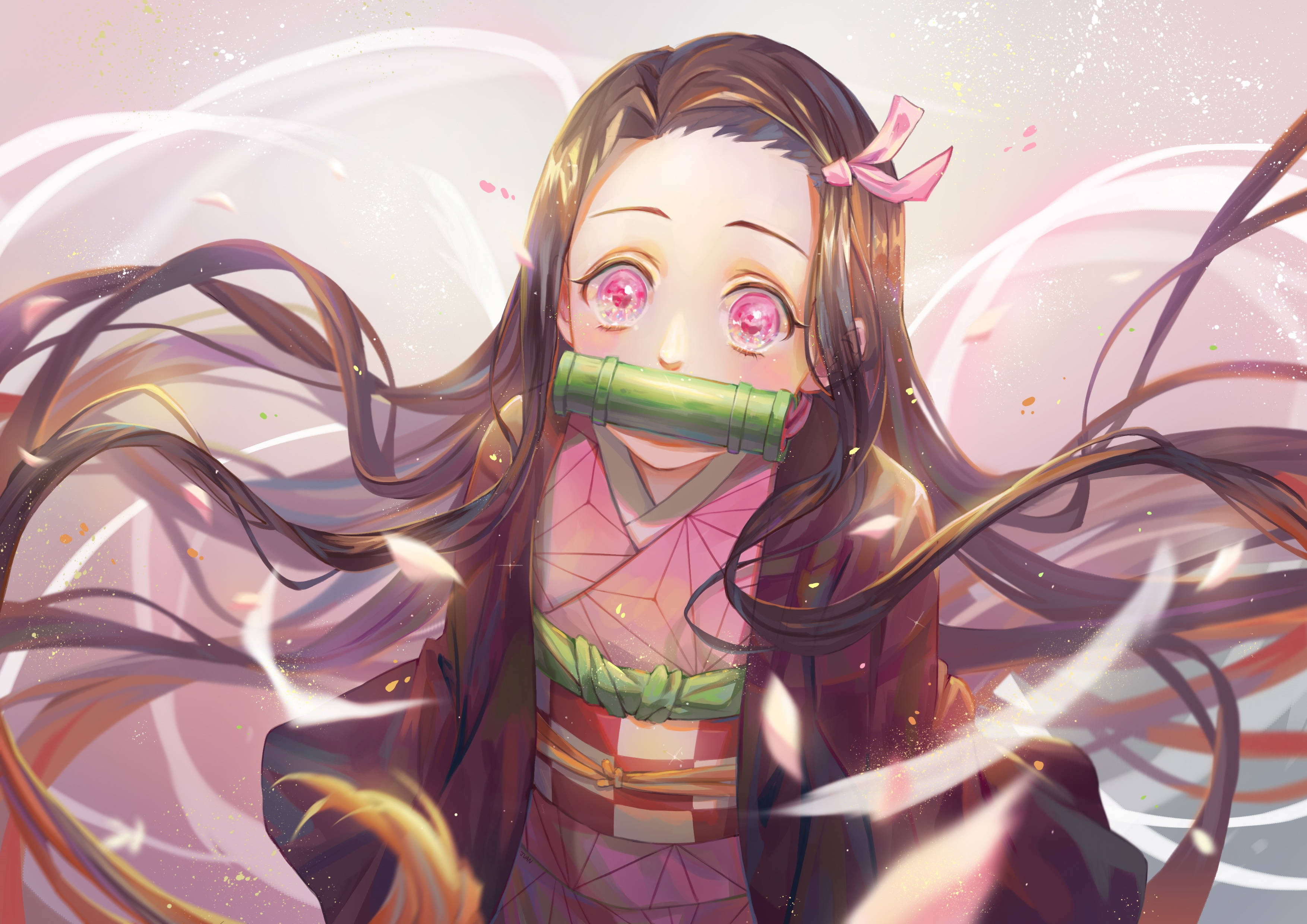 鬼滅之刃 4K 禰豆子可愛 壁紙