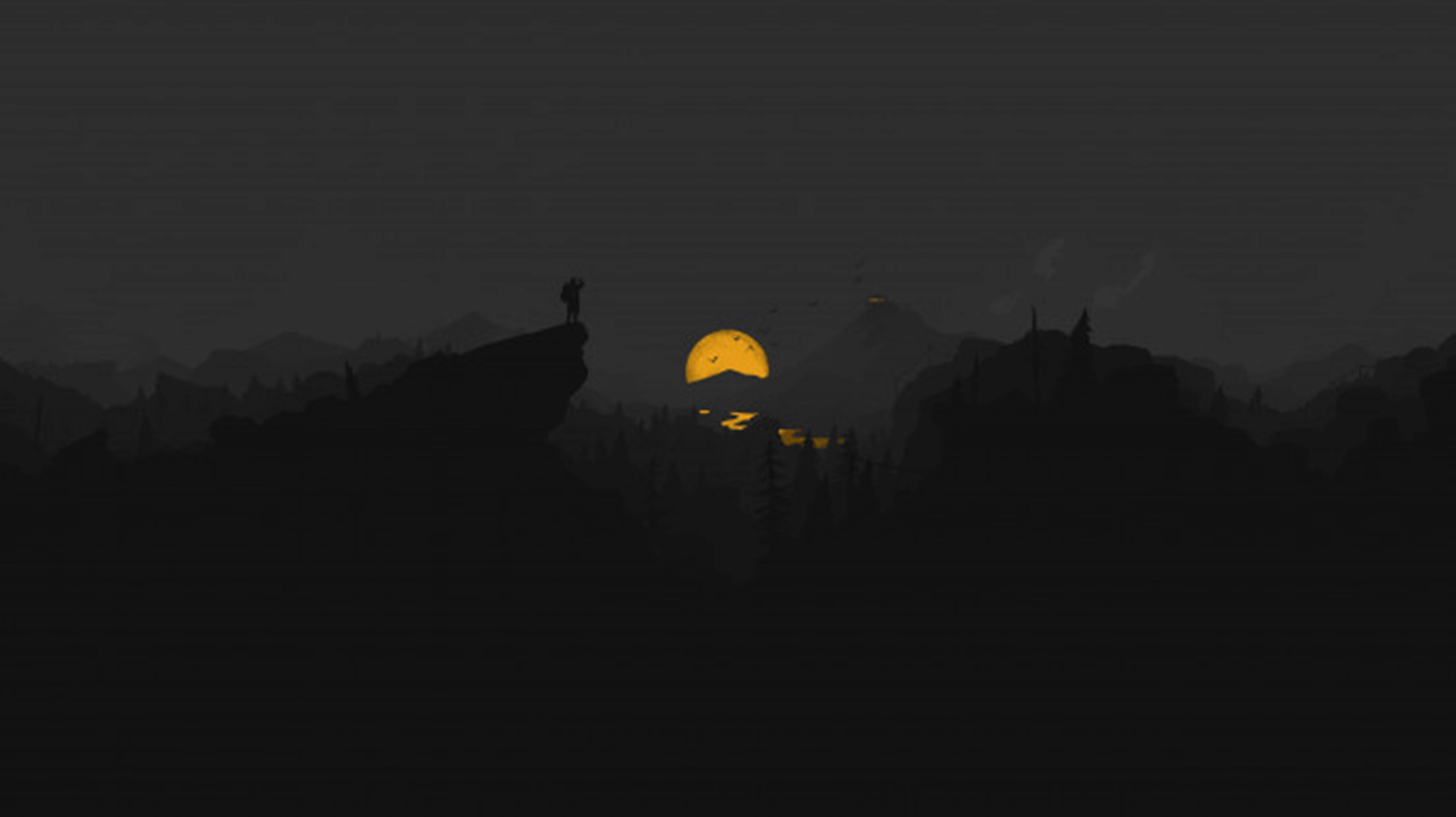 4K Firewatch 黃月河流 壁紙