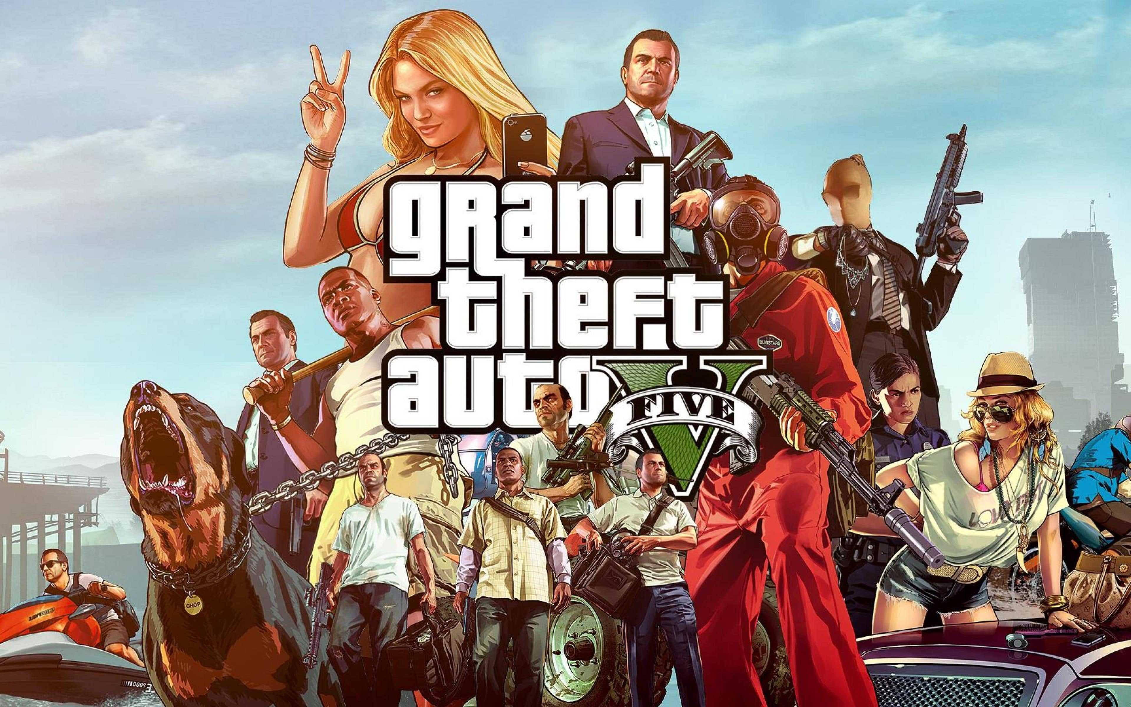 4K GTA 5 角色群像 壁紙
