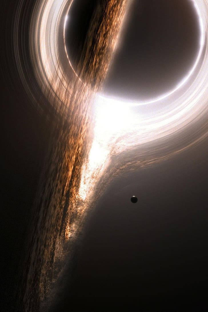 4K 黑洞與小行星 壁紙
