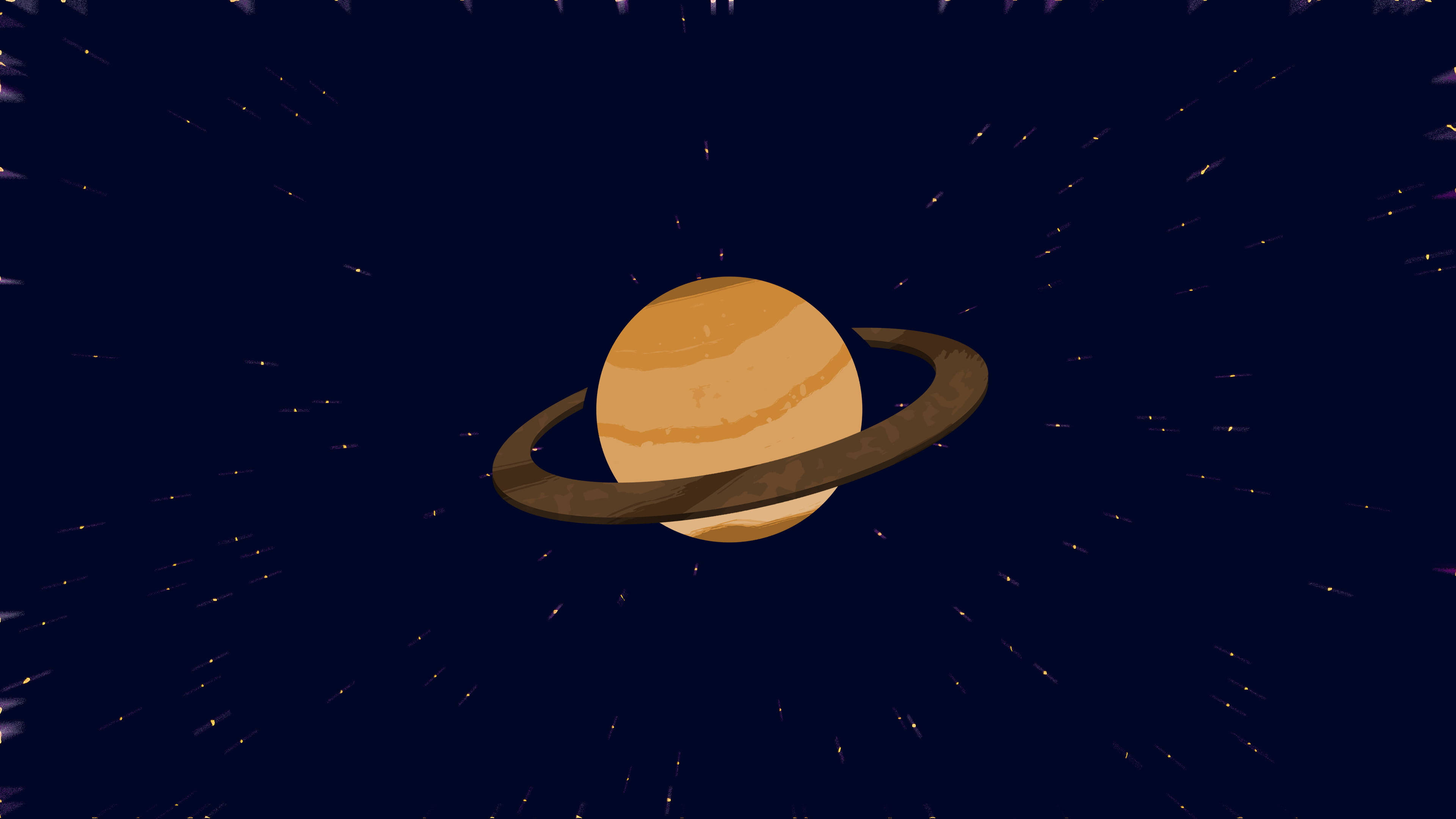卡通土星 4K 壁紙