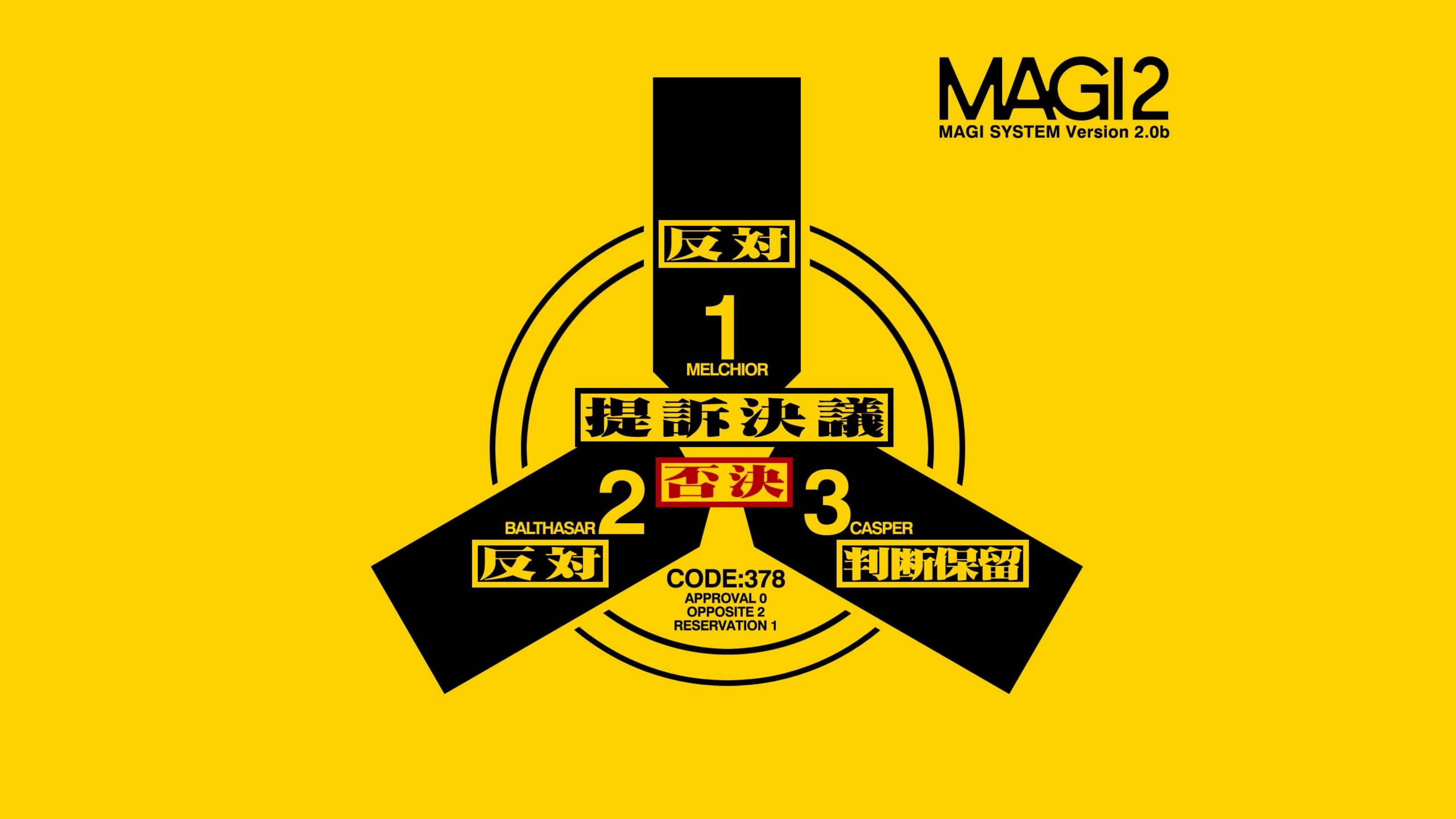新世紀福音戰士4K MAGI系統標誌 壁紙