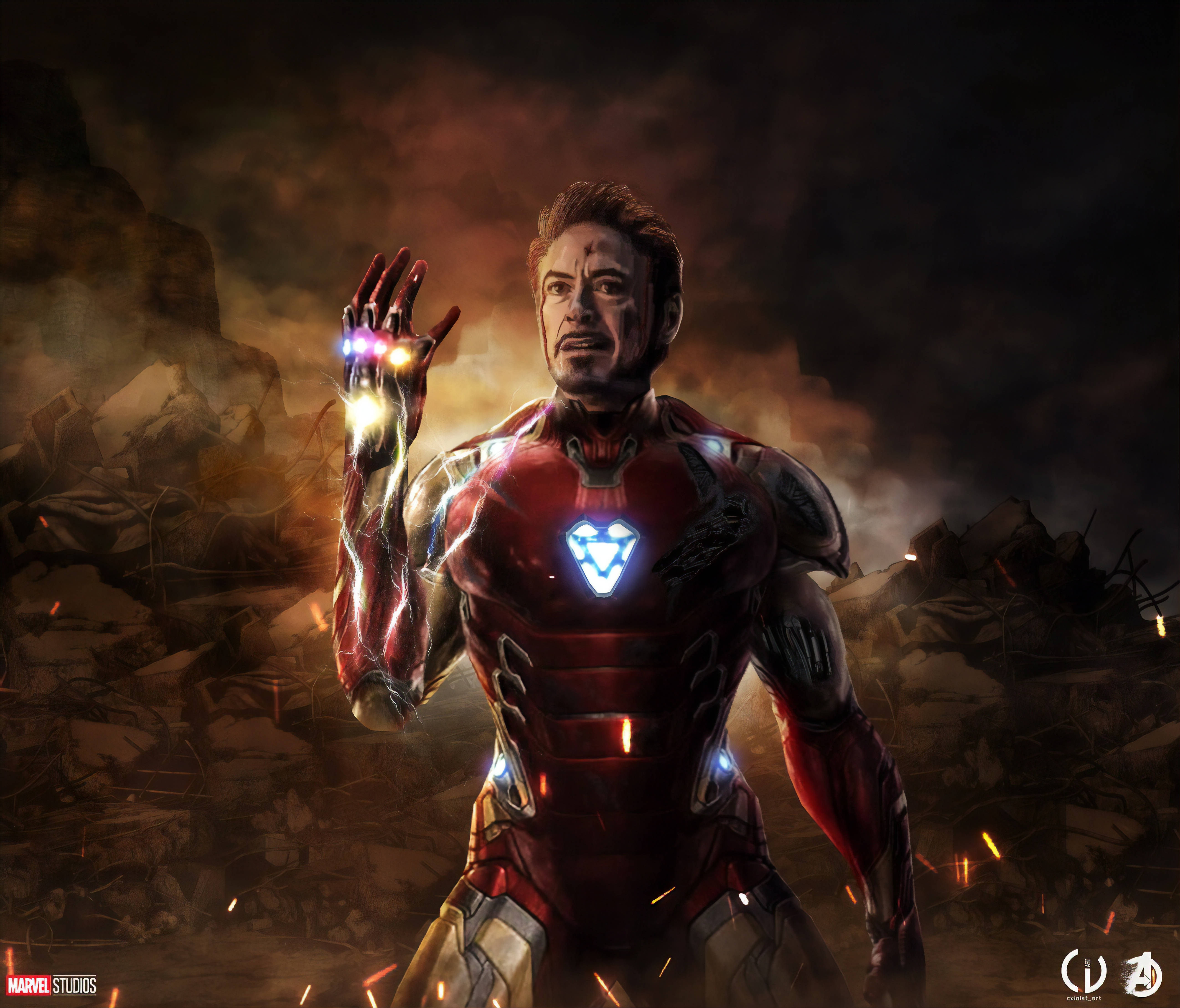 鋼鐵人彈指瞬間 4K Marvel iPhone 壁紙