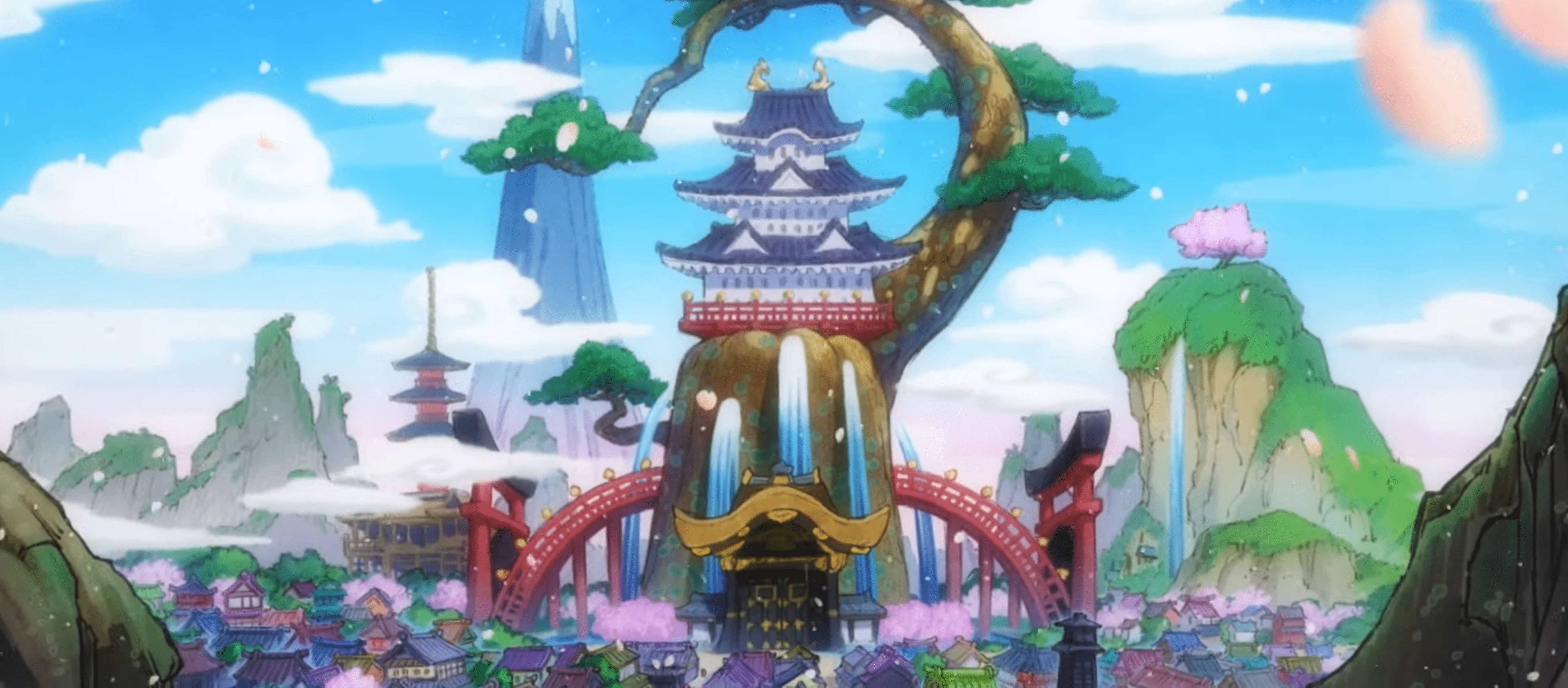 海贼王和之国4K寺庙白昼 壁紙