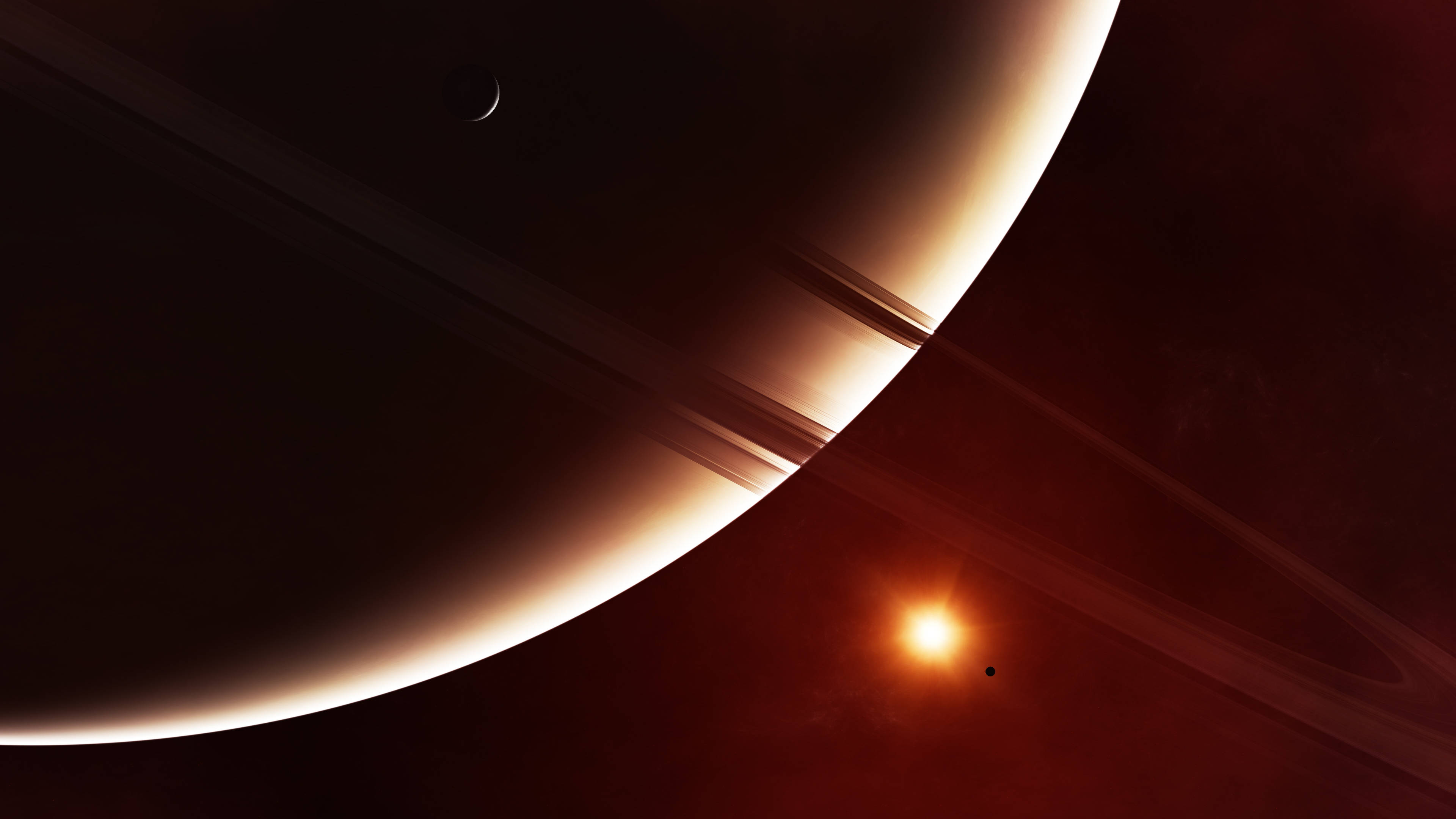 溫暖土星 4K 壁紙