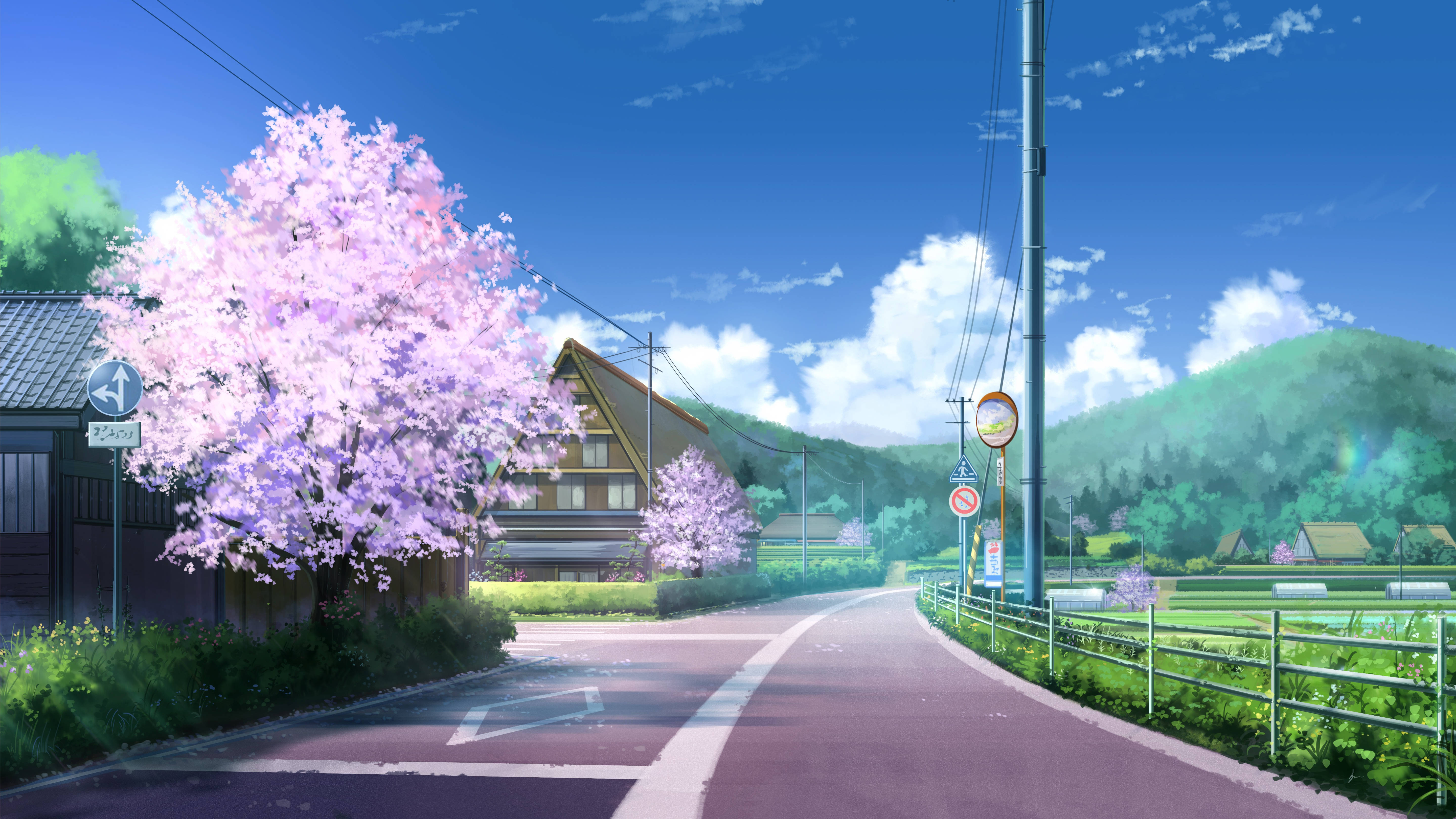 鄉村風景動畫4K 壁紙