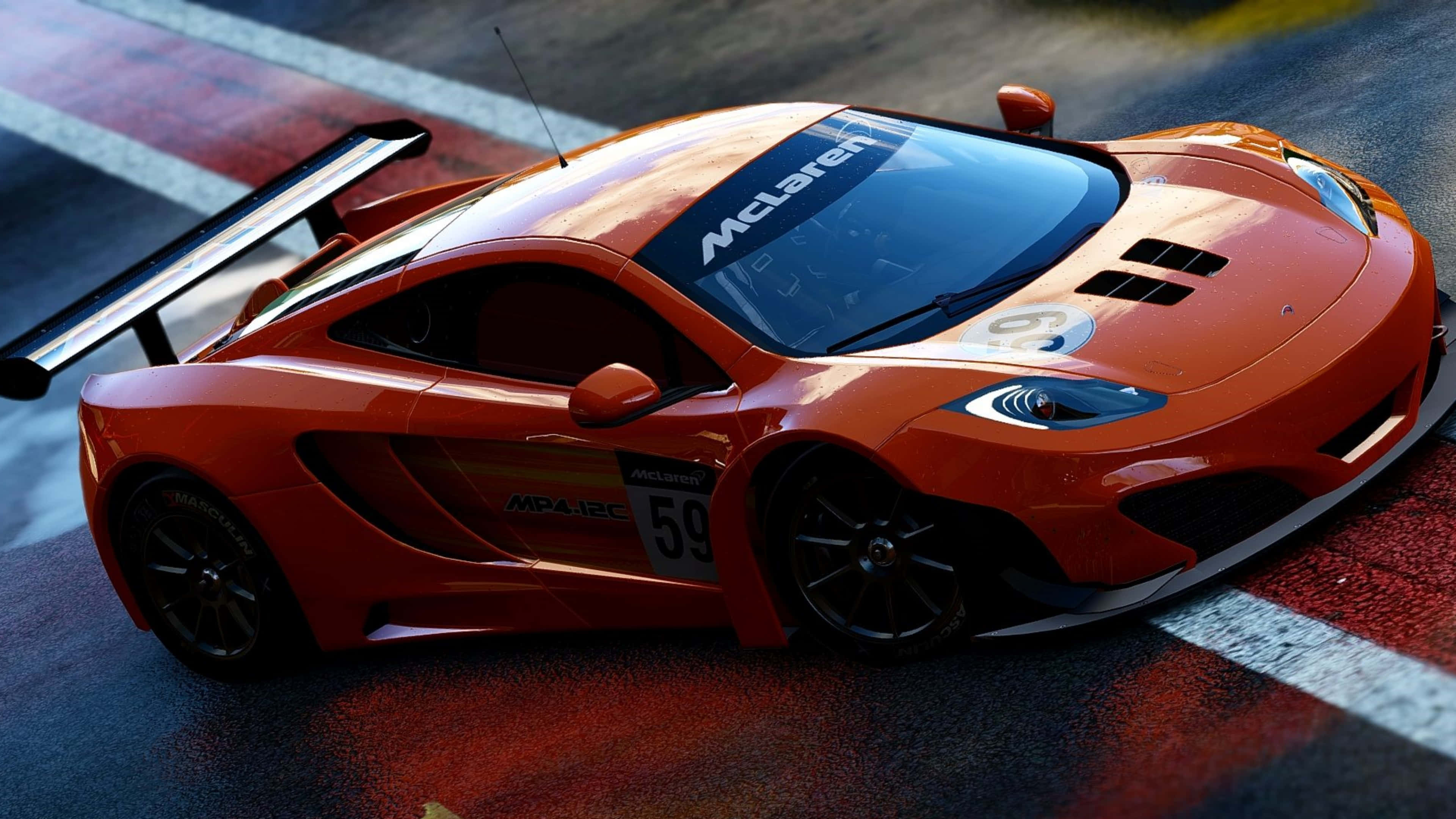 4K Project Cars 銅色麥拉倫 12C 背景 壁紙