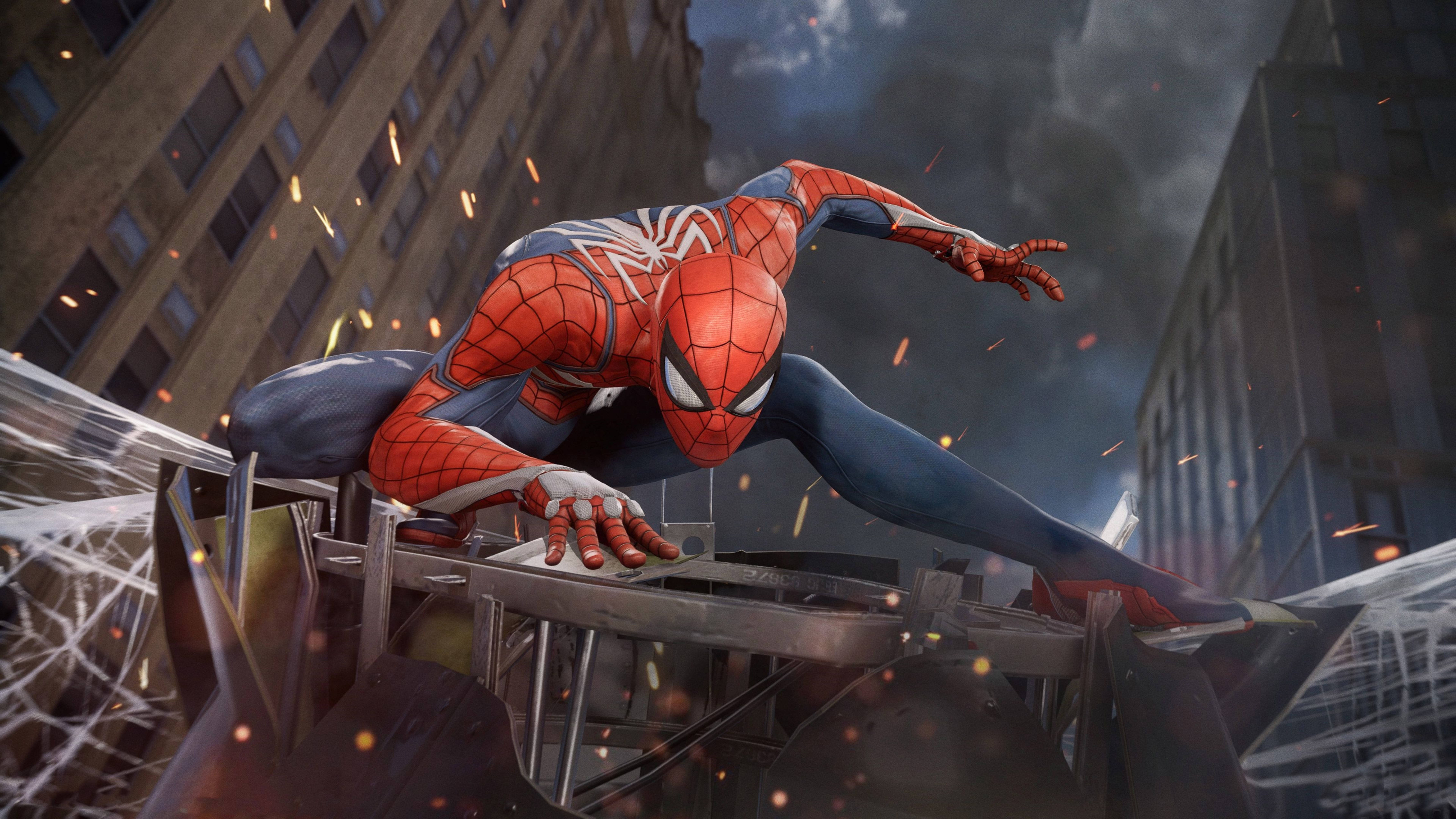 漫威蜘蛛侠超级英雄姿势4K PS4 壁紙