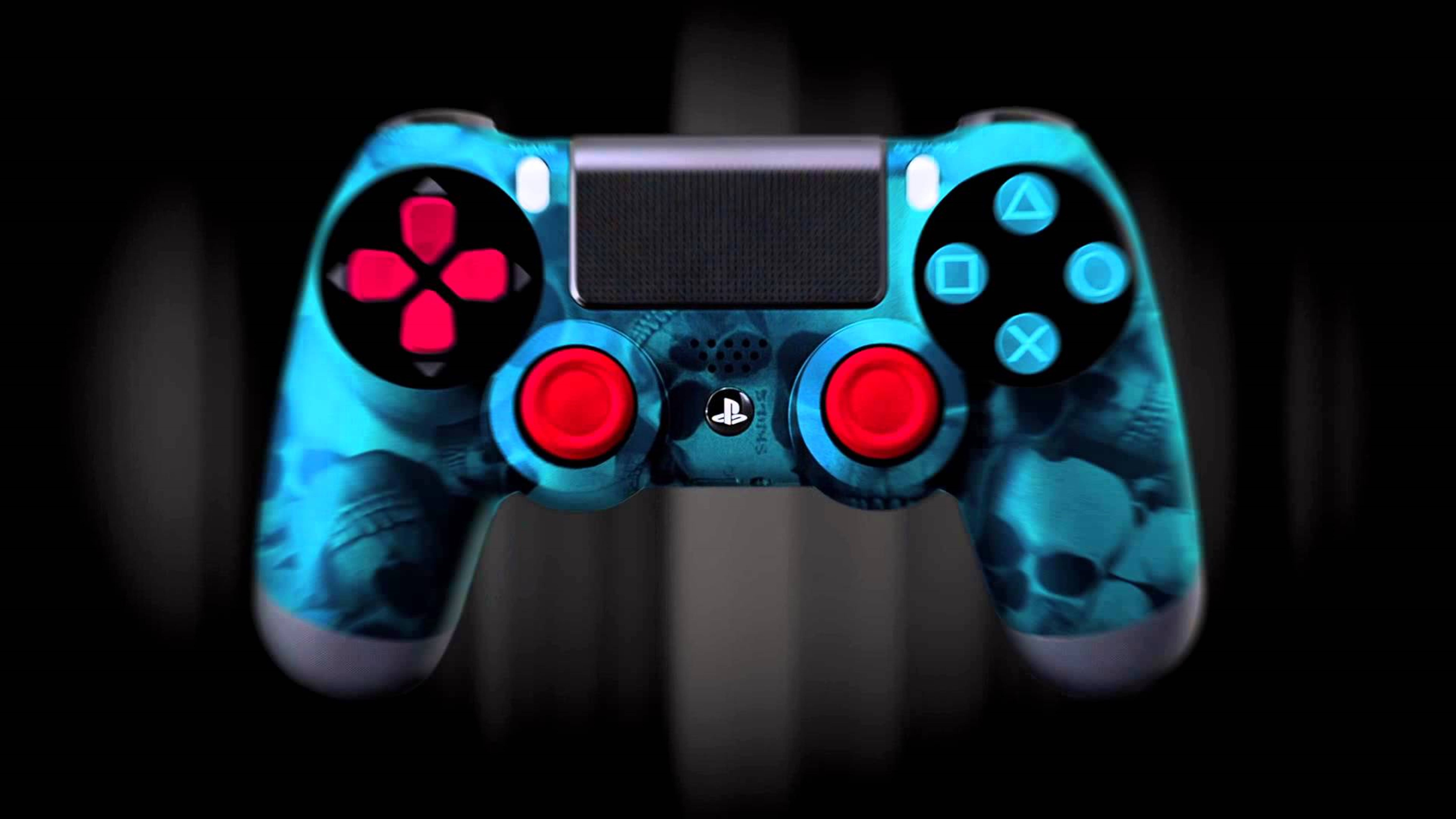 4K PS4 霓虹骷髏貼紙 壁紙