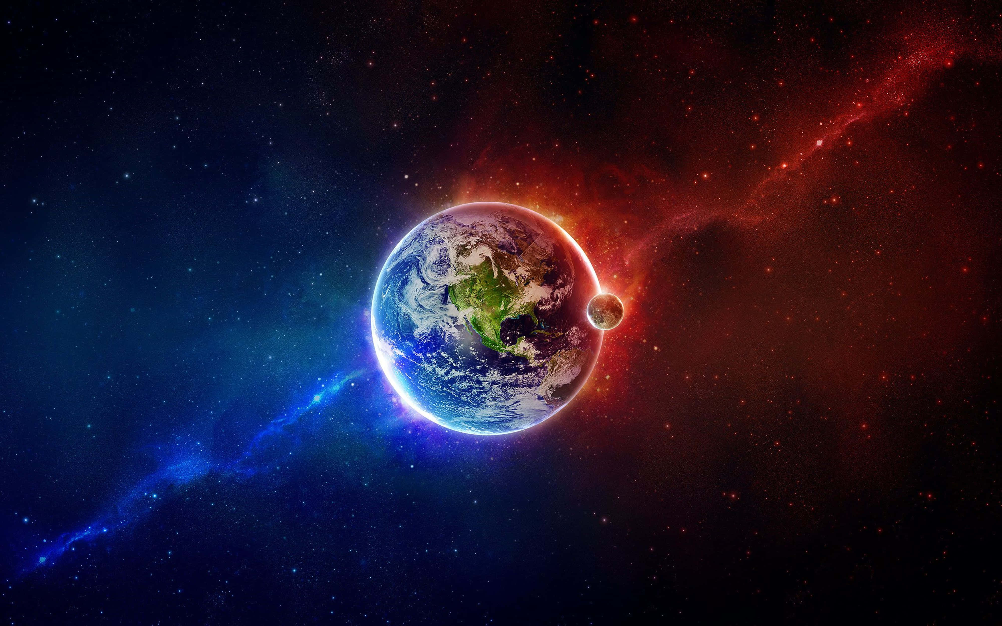 4K 宇宙地球側影 壁紙