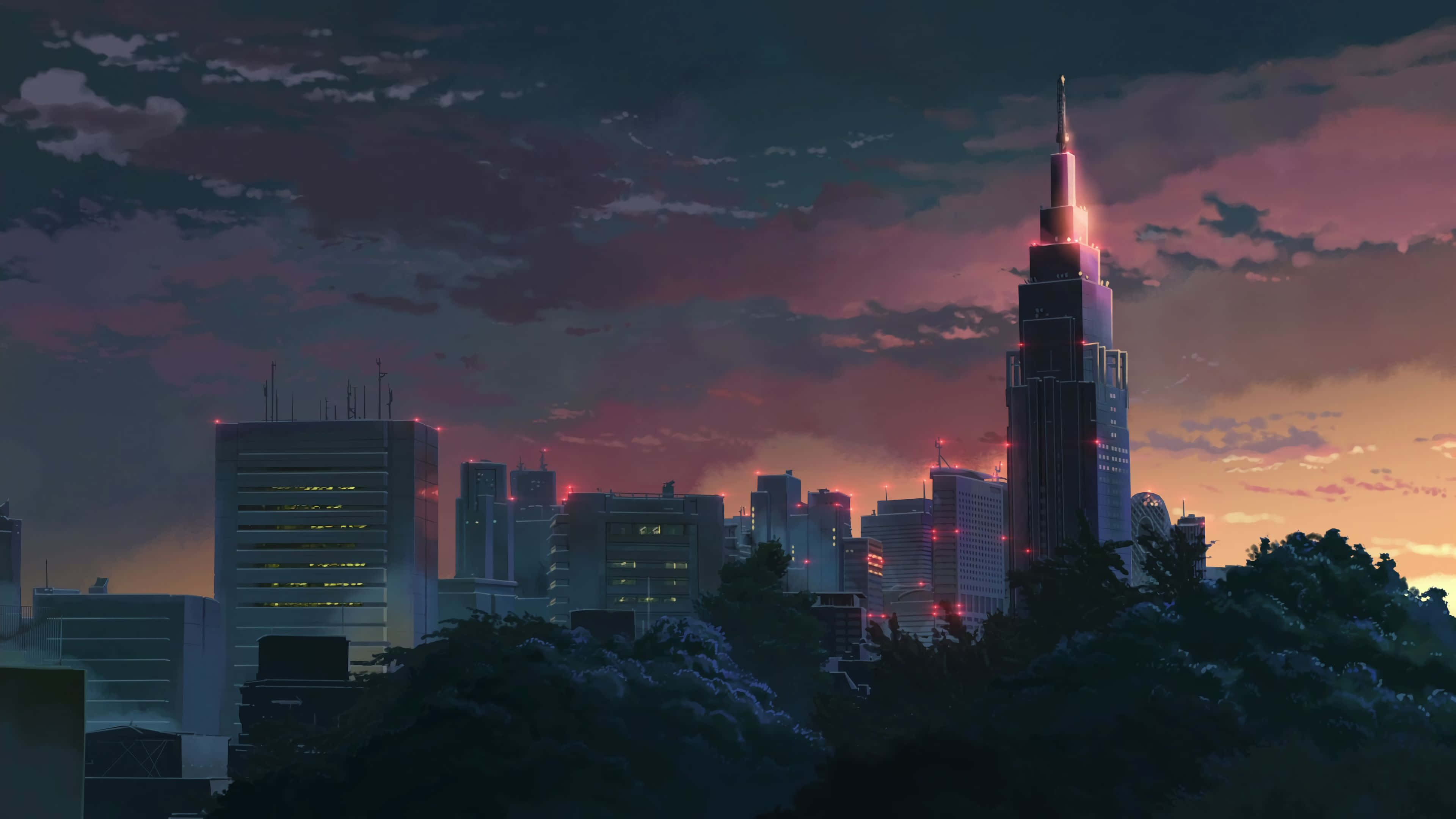 4K 動漫東京城市景觀 壁紙