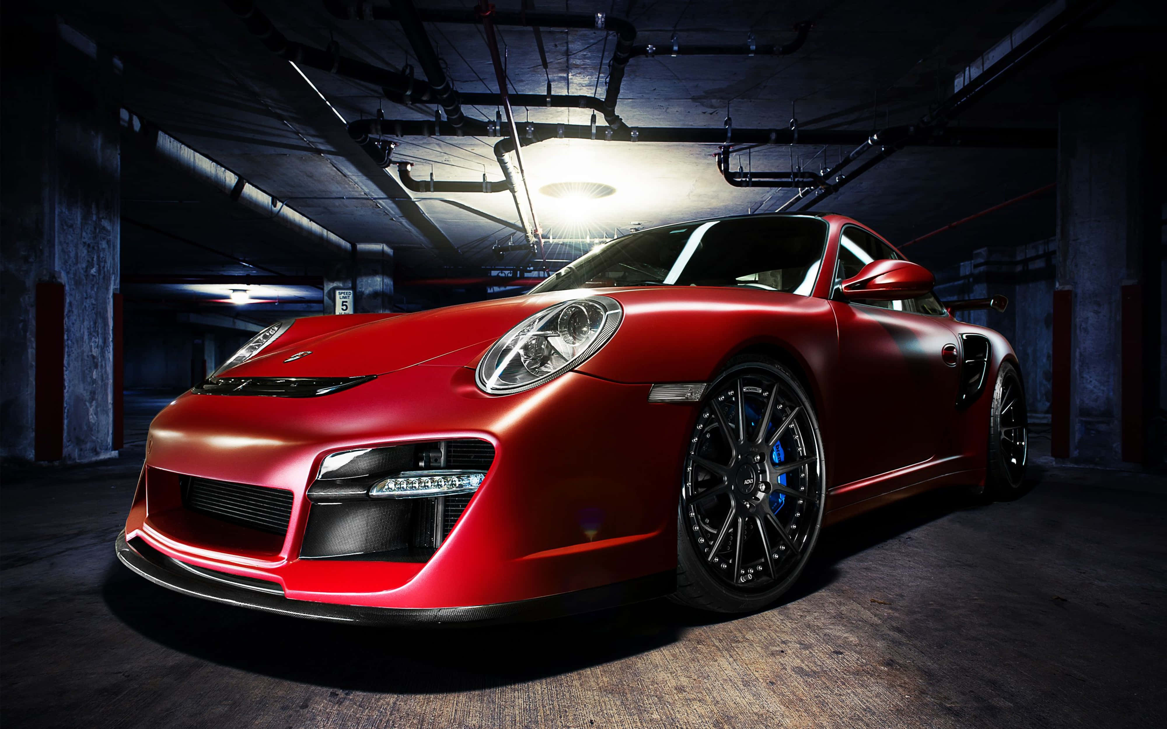 4K Ultra HD 紅色保時捷911 壁紙