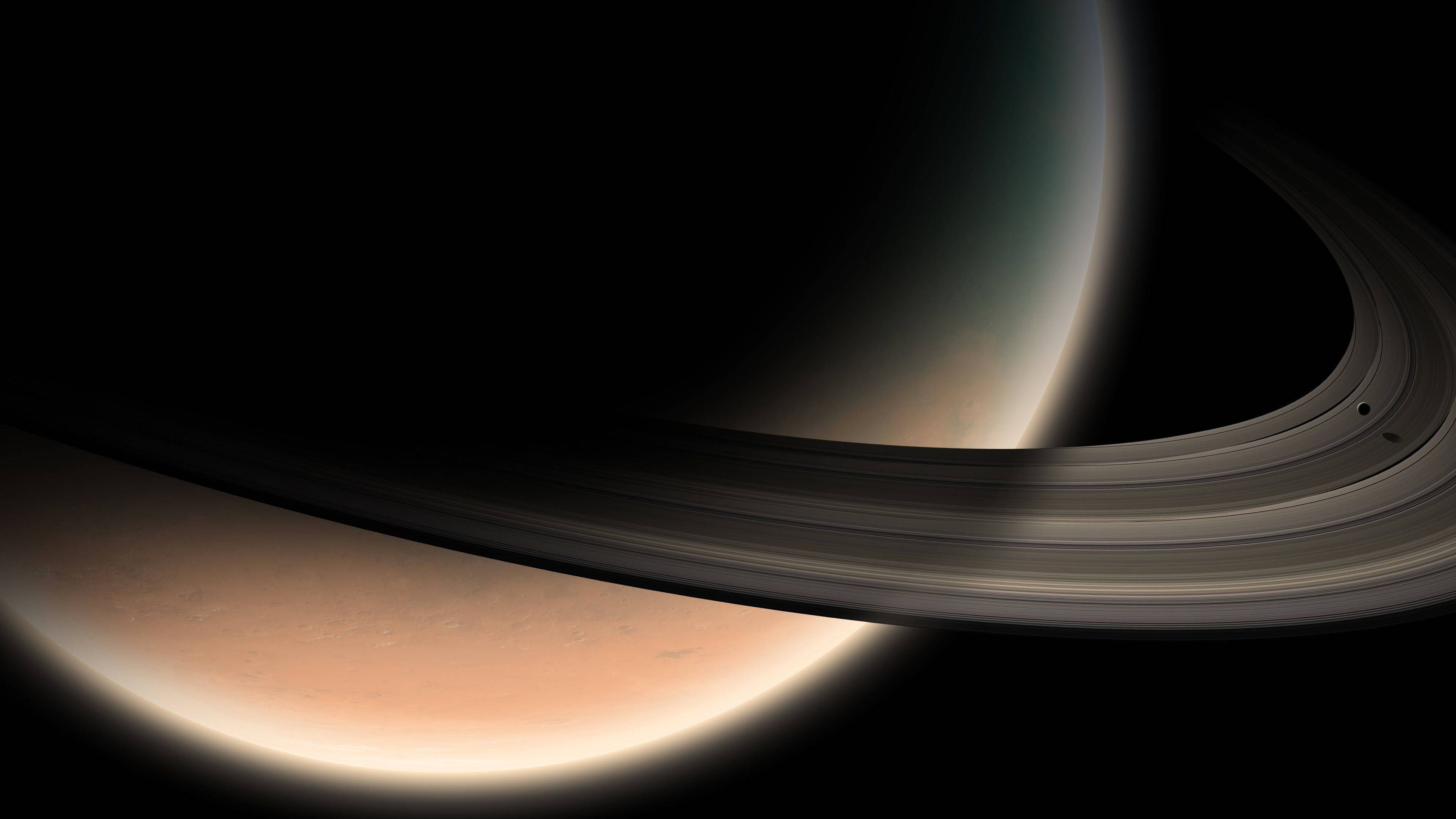 土星特寫 4K 壁紙