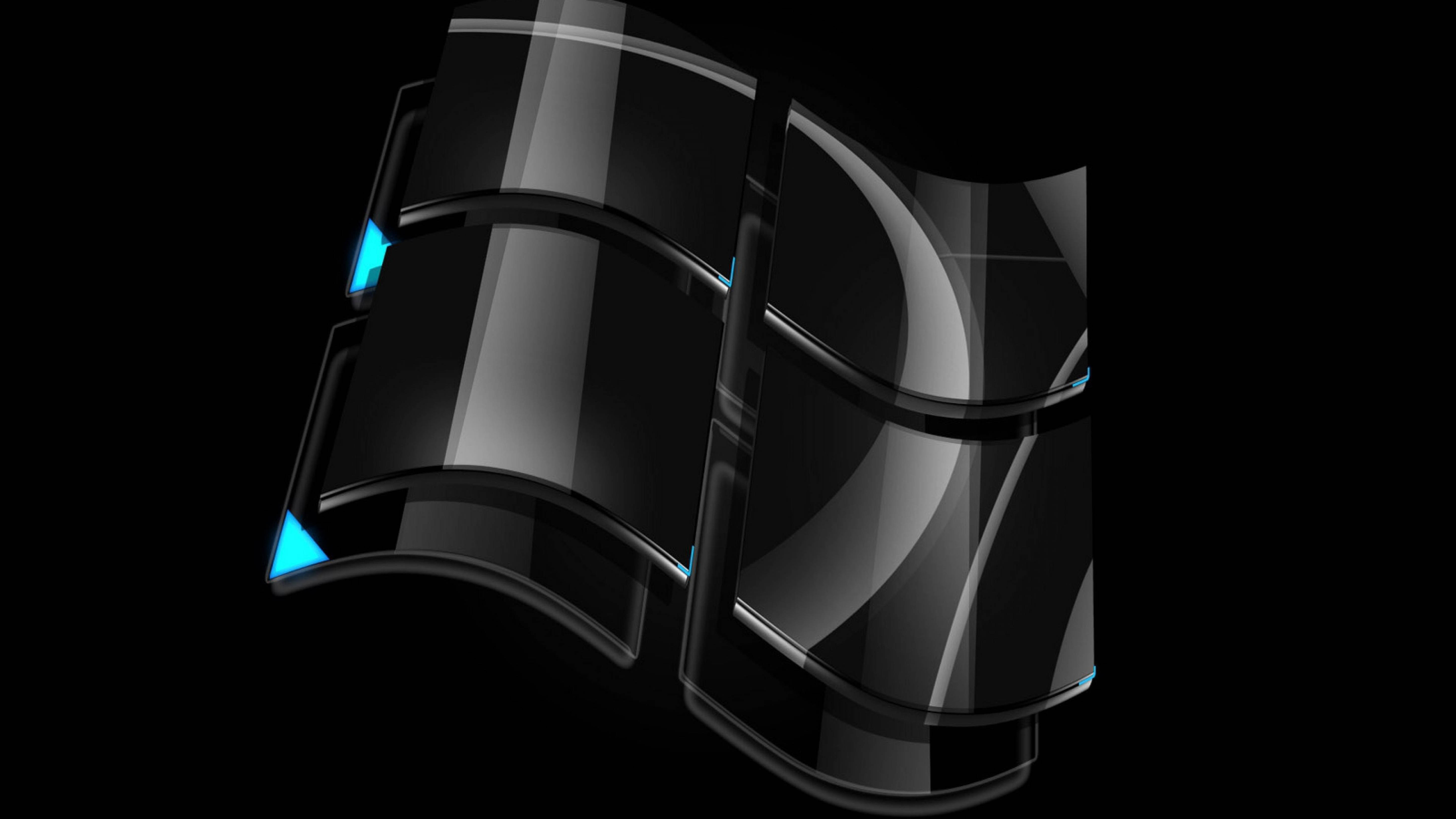 4K超高清3D黑色Windows 壁紙