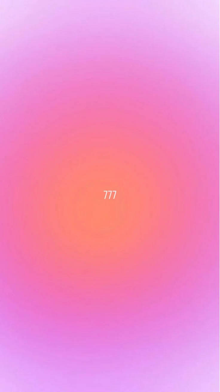 777 粉橙光暈美學 壁紙