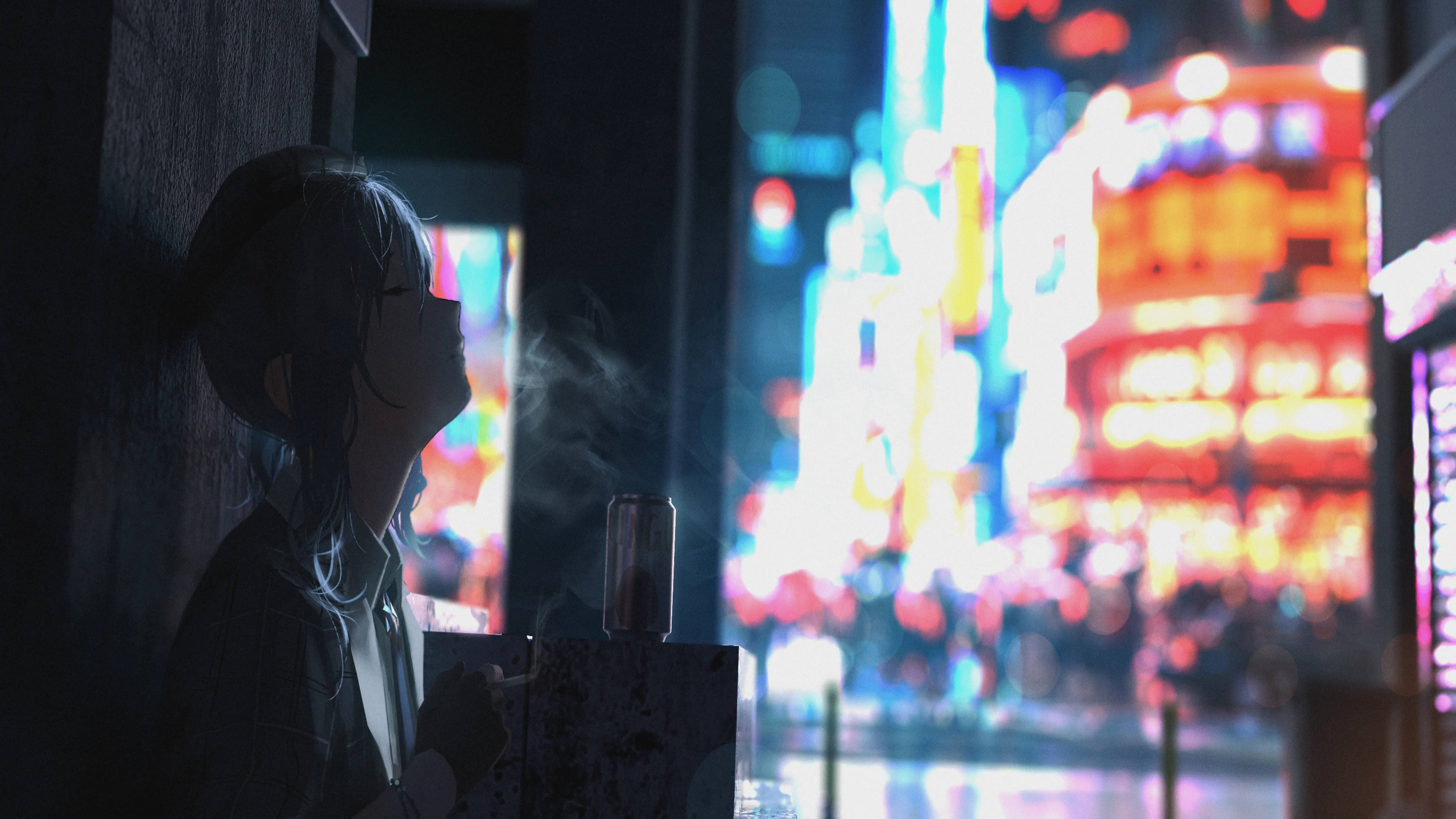 8K 動漫星街吸煙 壁紙