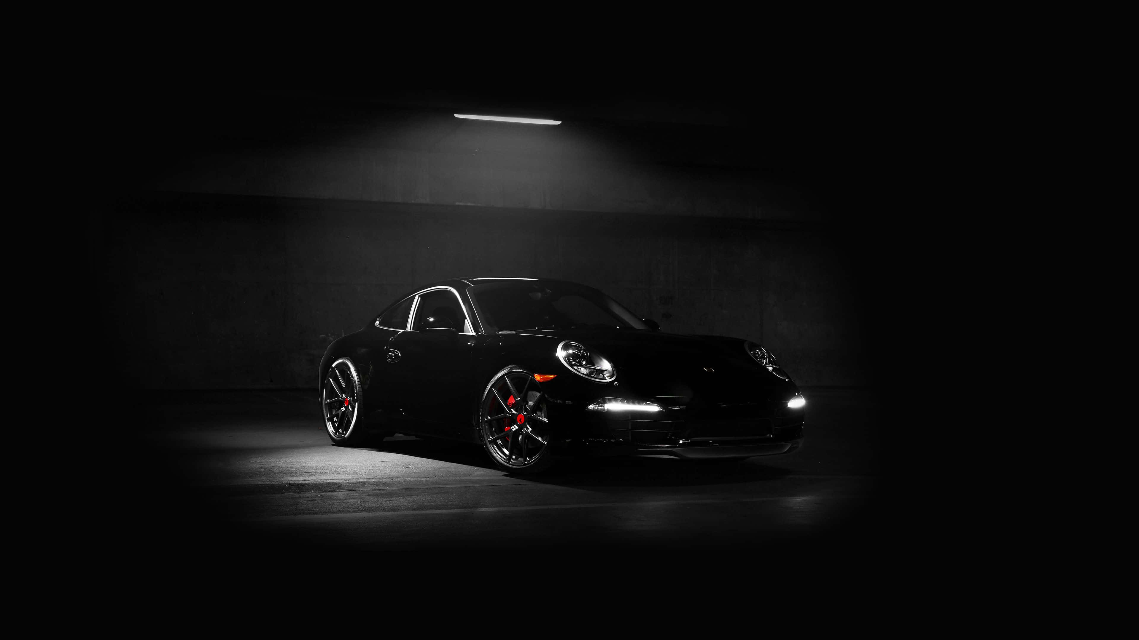黑色保時捷911 4K 壁紙