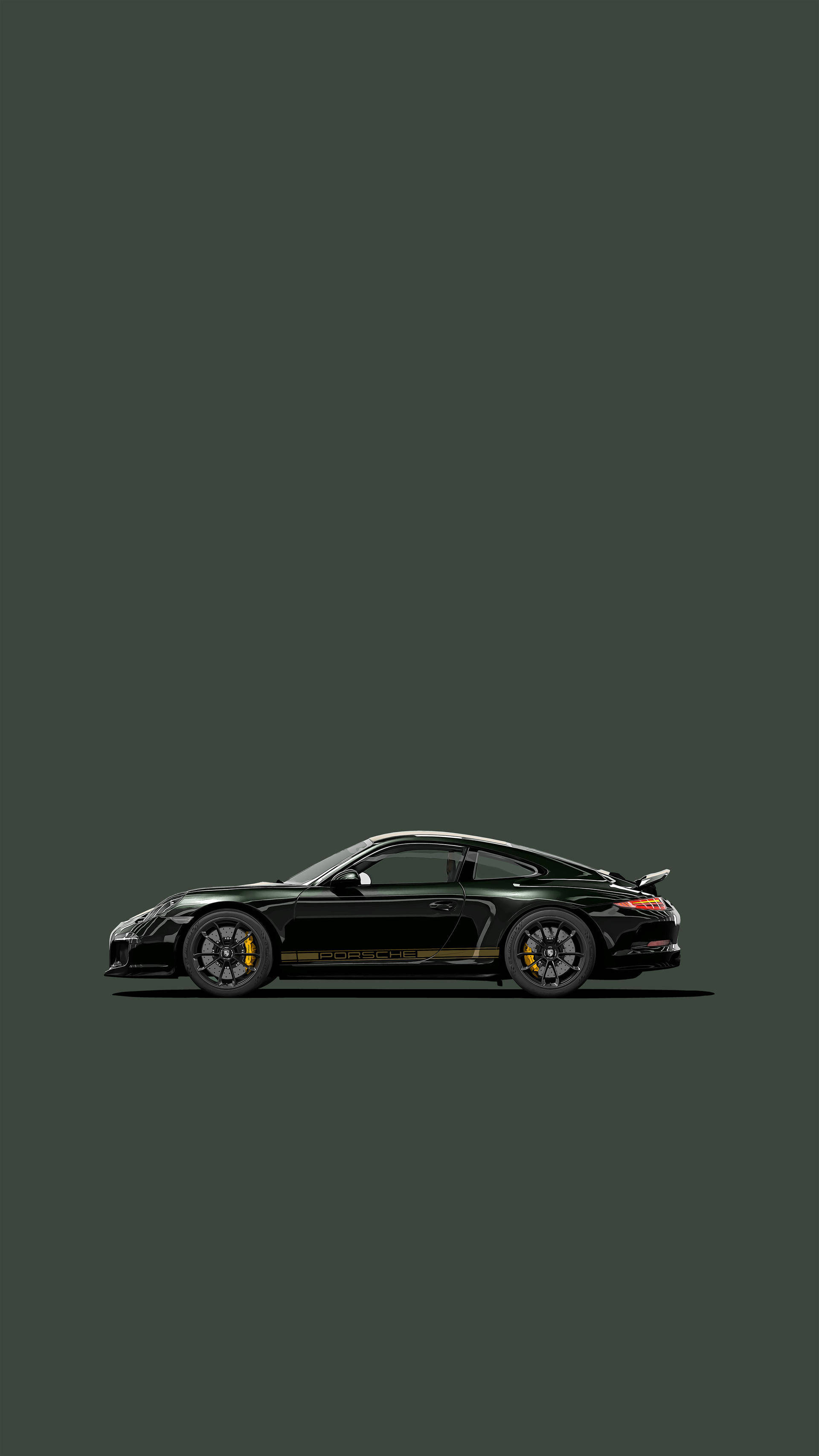 深綠色保時捷911藝術作品 壁紙