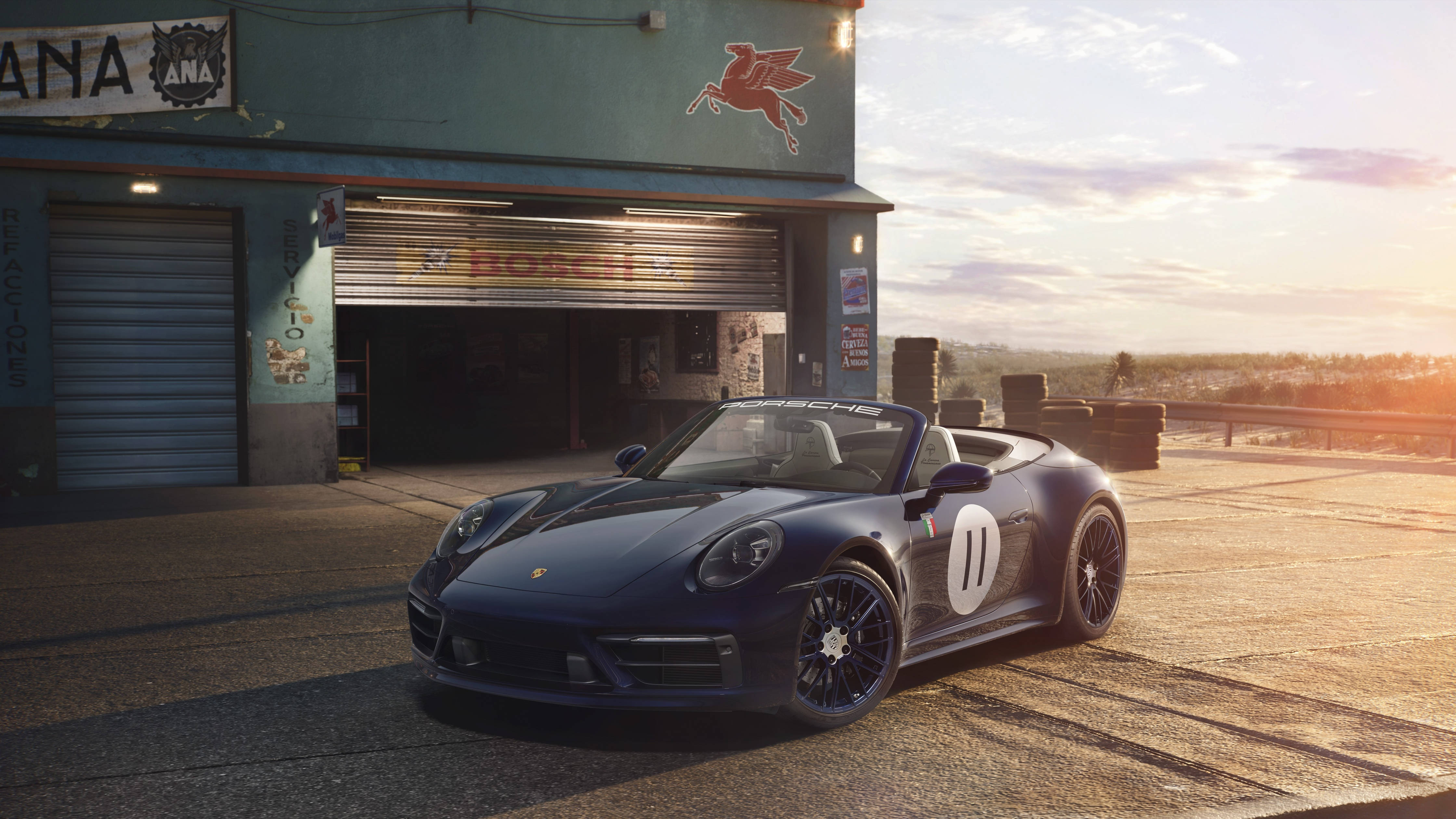 保時捷 911 S Cabriolet 4K 筆電汽車桌布 壁紙